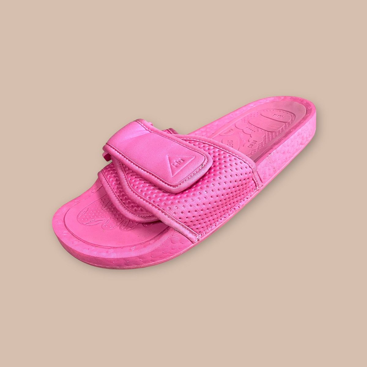 Adidas × Pharrell Adidas Pharrell Williams Pink Chancletas HU Slides Size US 6 / EU 39 - 8 Thumbnail