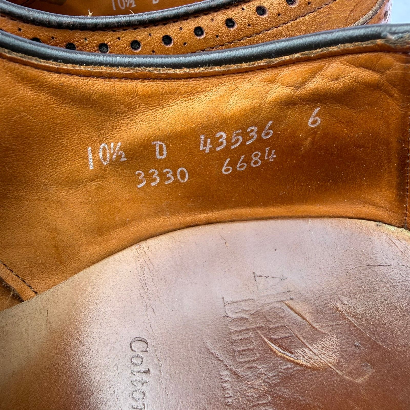 Allen Edmonds Allen Edmonds Colton Cap Toe Derby Tan Leather 10.5D Size US 10.5 / EU 43-44 - 7 Thumbnail