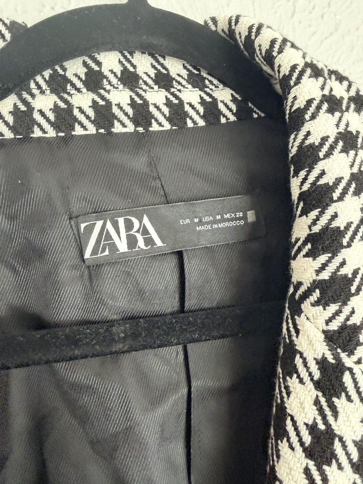 Zara Zara houndstooth double breasted blazer jacket M Size M / US 6-8 / IT 42-44 - 10 Thumbnail