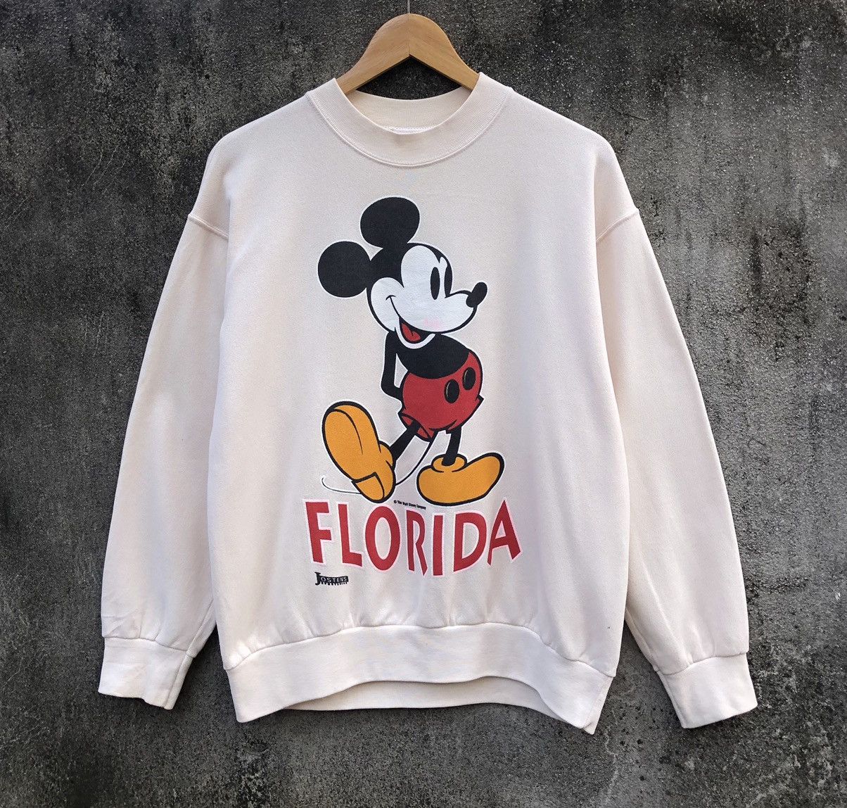 Vintage Vintage 80s Disney Mickey Mouse Florida Big Logo Sweatshirt Size US L / EU 52-54 / 3 - 5 Thumbnail