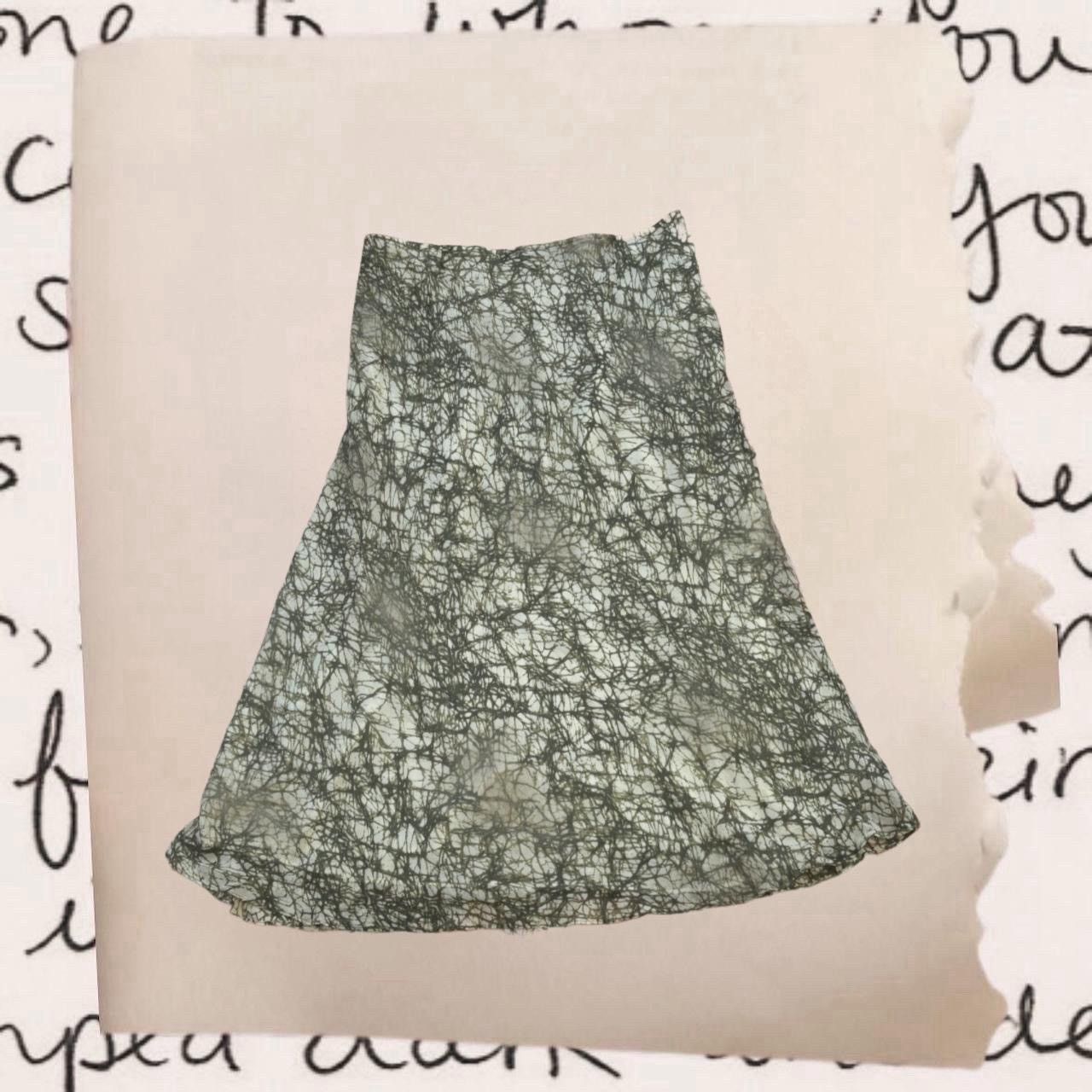Lafayette 148 silk midi skirt with abstract twig print Size 24" / US 00 / IT 34 - 3 Thumbnail