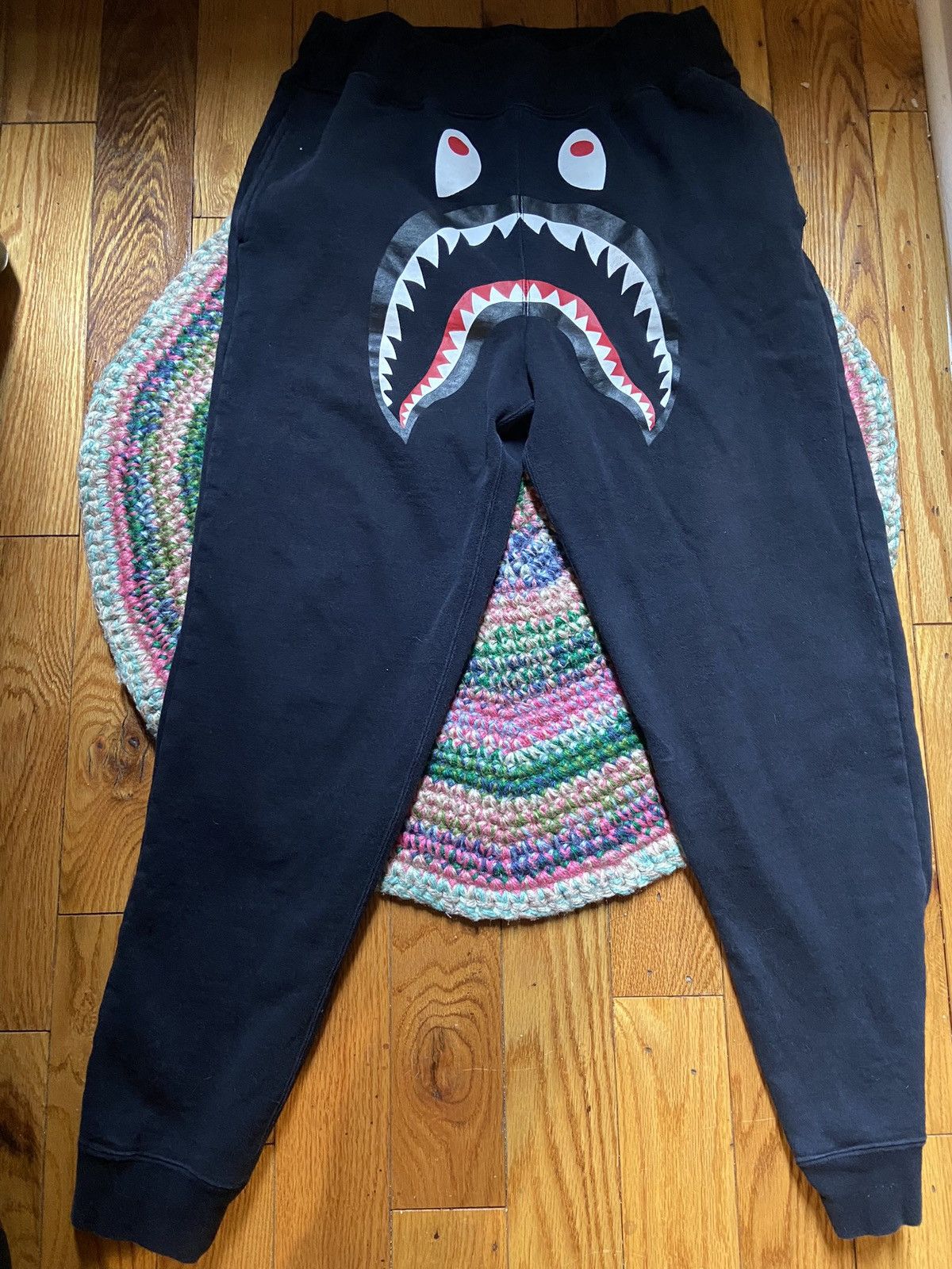 Bape Shark Sweat Pants Size US 30 / EU 46 - 1 Thumbnail