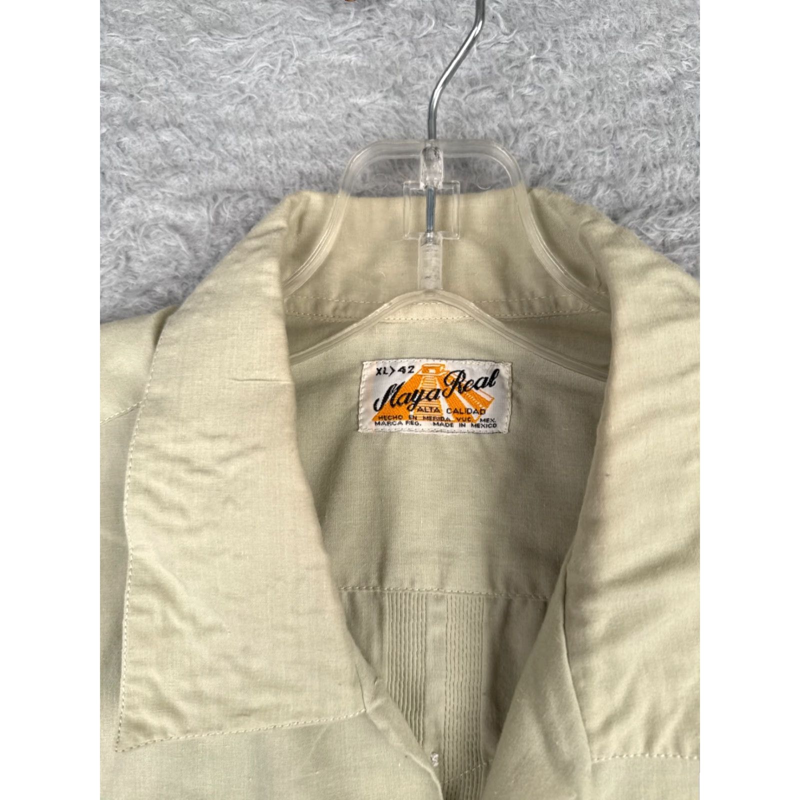 Vintage Maya Real Kukulan Shirt Adult XL Green 4 Pocket Polyester Blend Button-Up Short Sleeve Hawaiian Aloha Beach Vacation Resort Mens Size US XL / EU 56 / 4 - 7 Thumbnail