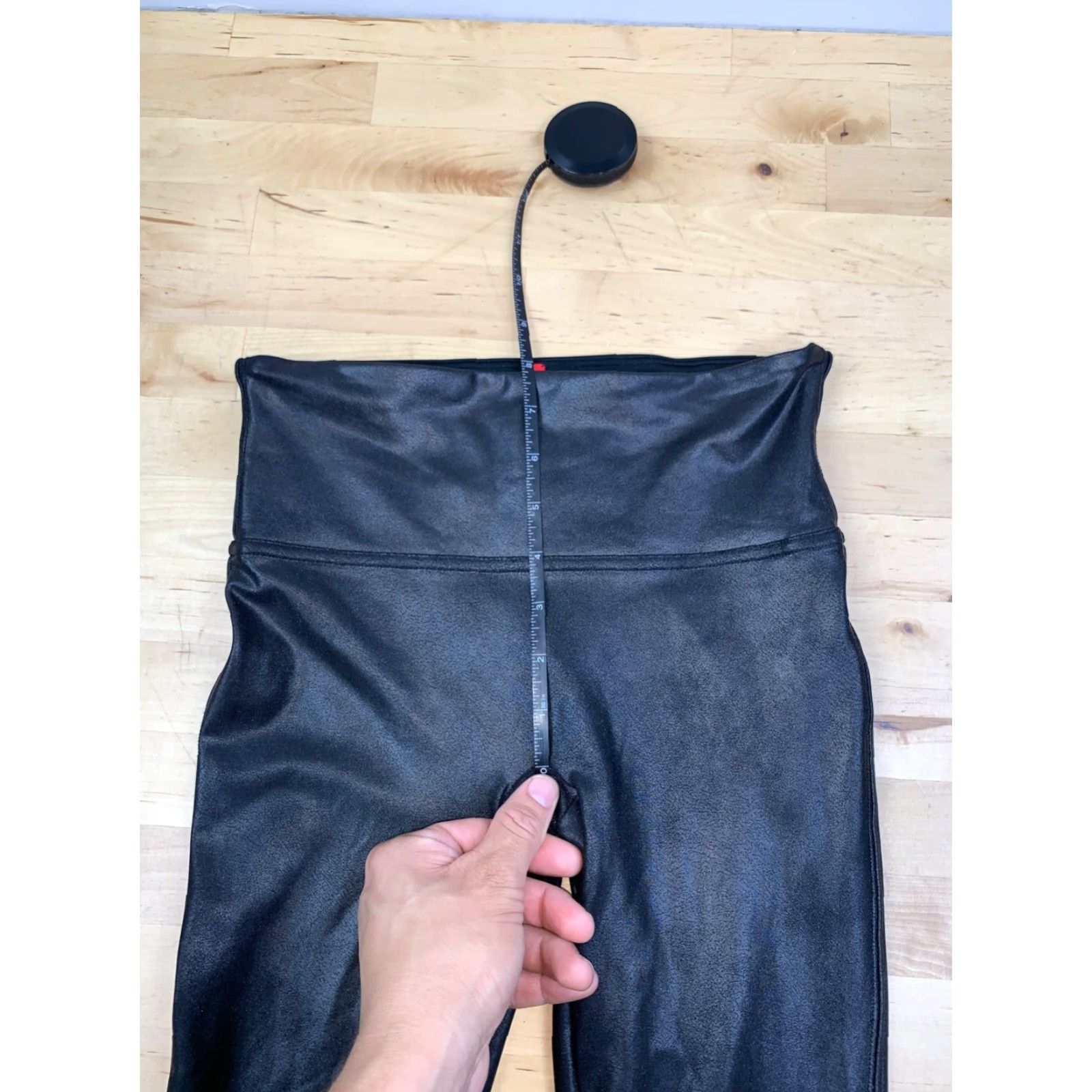Spanx Spanx Leggings Womens S Black Faux Leather Athletic Casual Inseam 27" #9392 Size 28" / US 6 / IT 42 - 6 Thumbnail