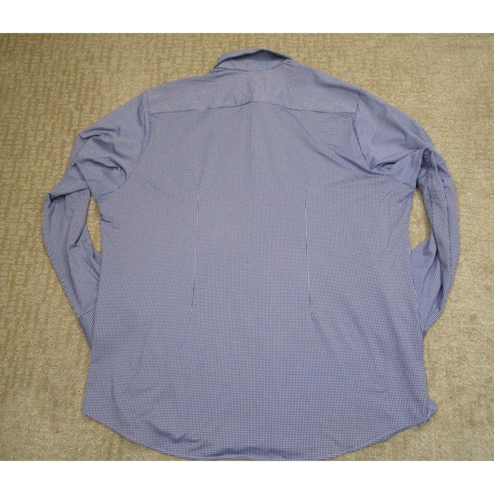 Mizzen+Main Mizzen+Main Shirt Men 2XL Blue Check Spinnaker Long Sleeve Button Up Stretch Size US XXL / EU 58 / 5 - 3 Thumbnail