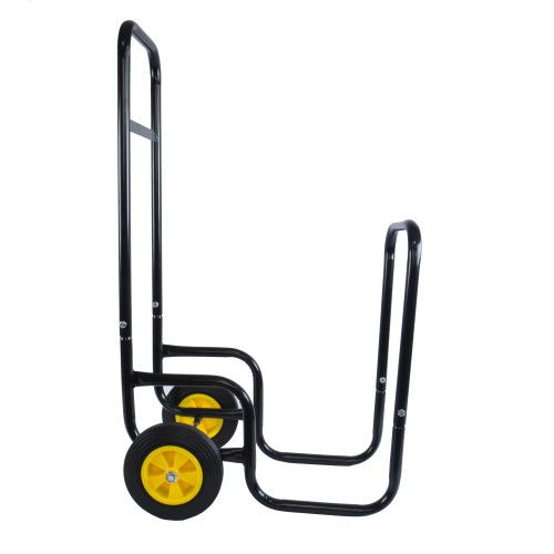 Designer × Homemade Firewood Log Cart Carrier - Outdoor or Indoor Black Steel Wo Size US L / EU 52-54 / 3 - 8 Thumbnail