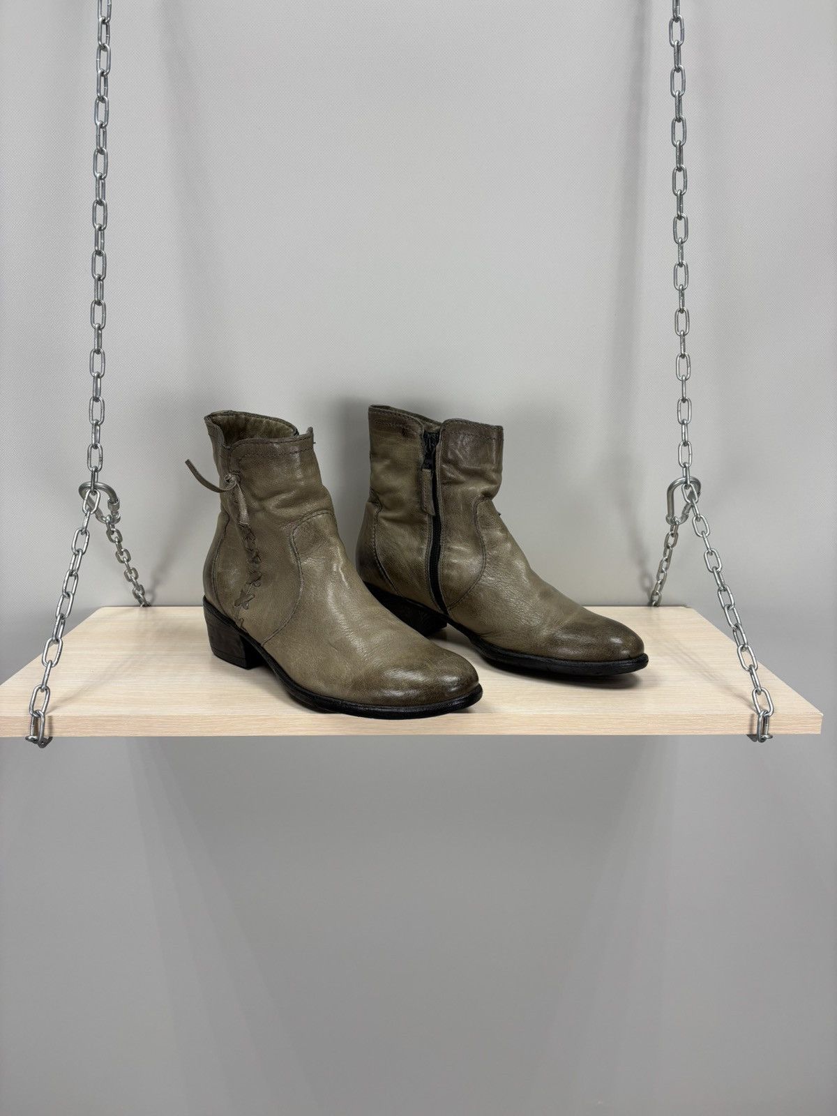 A.S.98 Womens leather boots MJUS Size 40 Color Brown Size US 10 / IT 40 - 1 Thumbnail