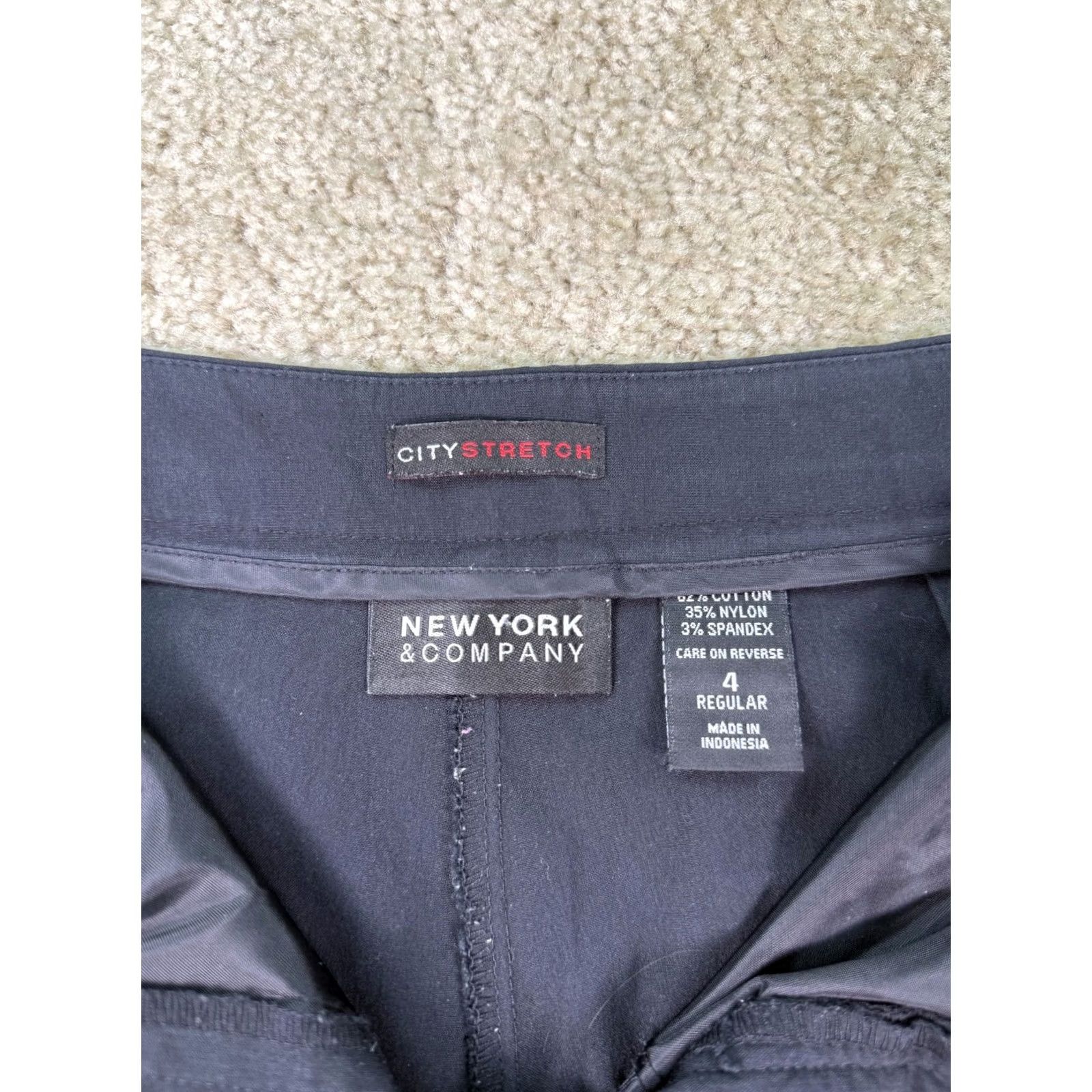 Vintage New York Company Women Pants Black Cropped Wide Leg Career Trousers Size 4 90s Size 27" / US 4 / IT 40 - 6 Thumbnail