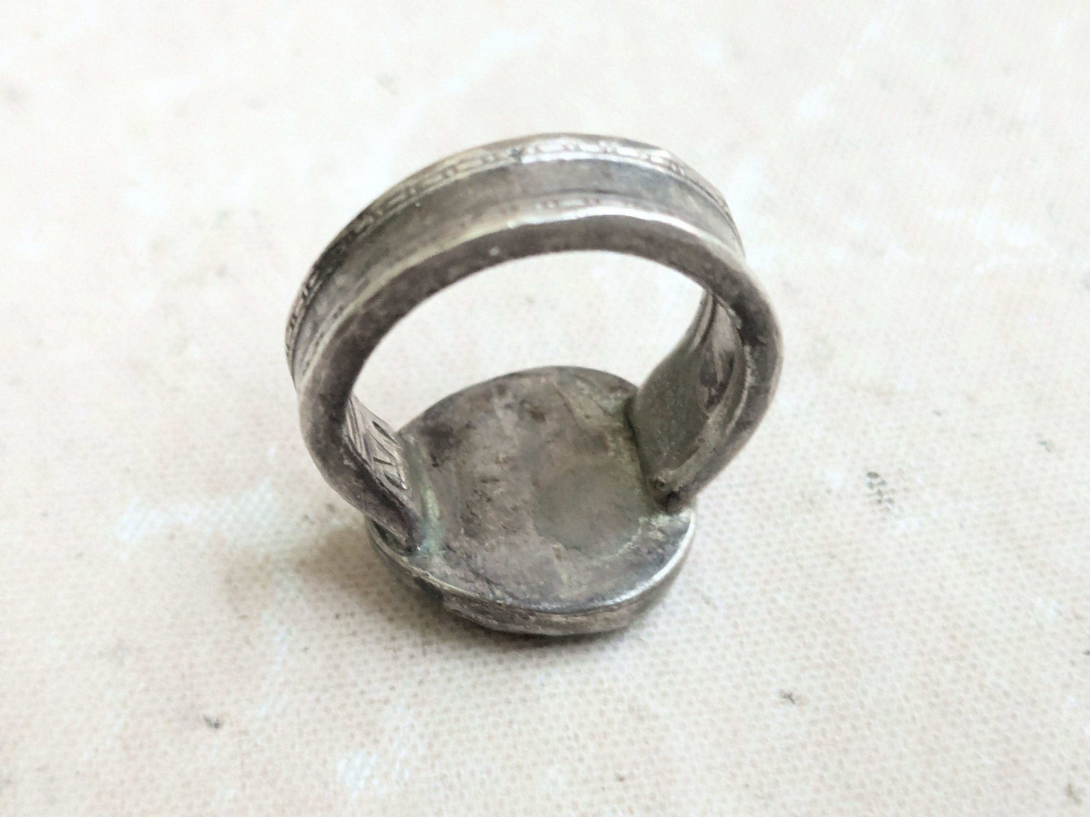 Sterling Silver Vintage Sterling Silver Band Ring Turquoise 8.5 Size ONE SIZE - 6 Thumbnail