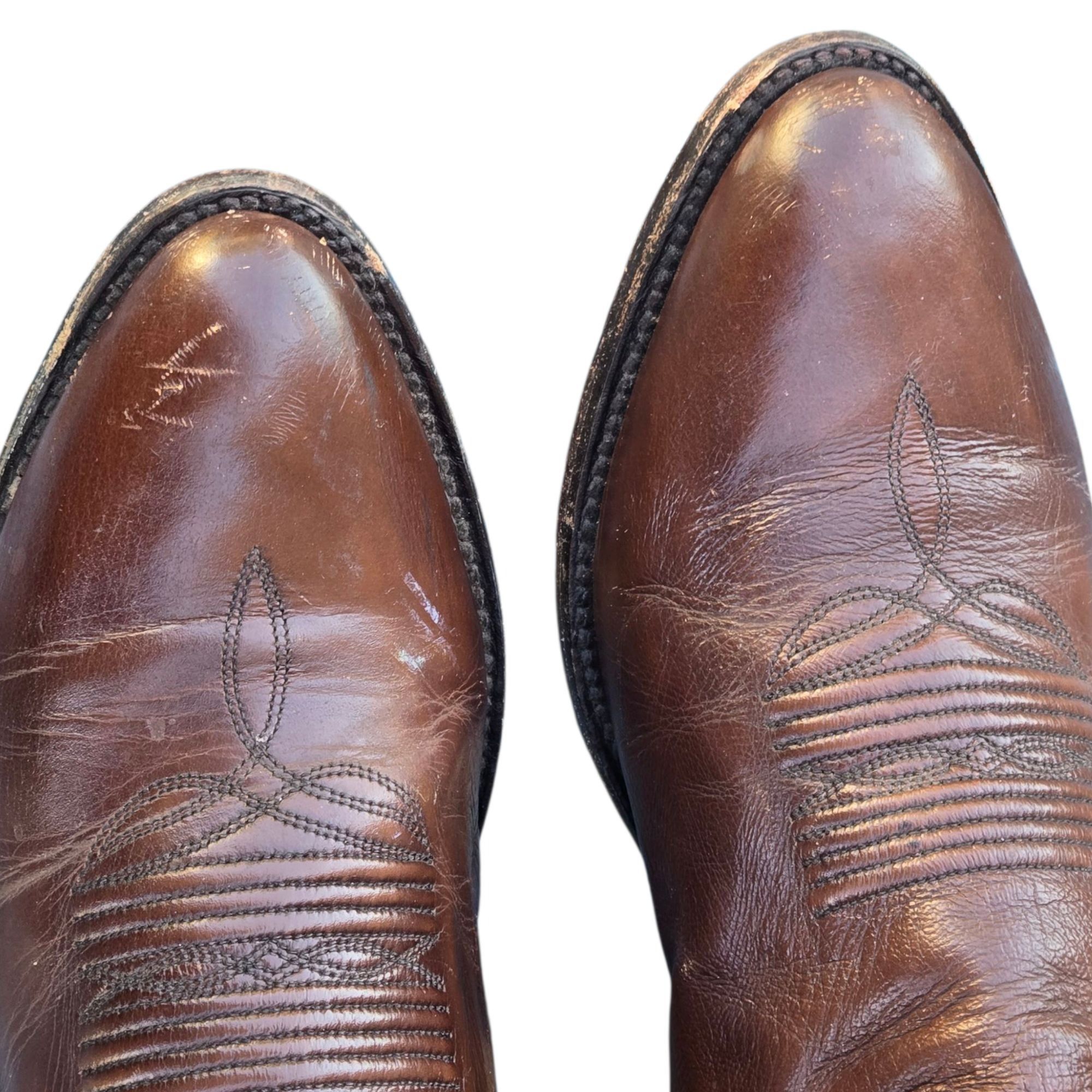 Dan Post Dan Post Cowboy Boots Mens Brown Leather 9 D Western Rockabi Size US 9 / EU 42 - 9 Thumbnail