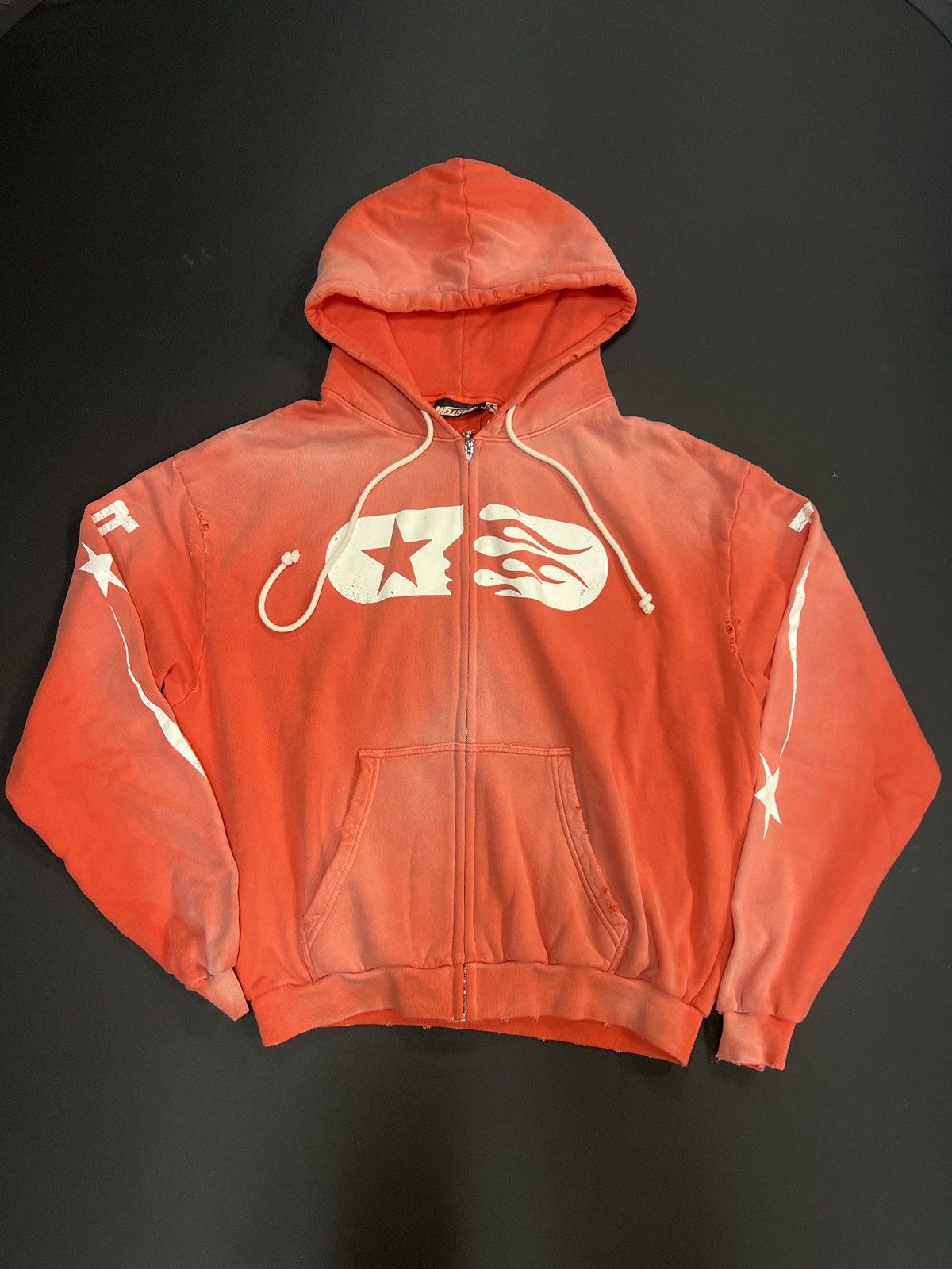 HELLSTAR Hellstar Studios Red Zip-Up Hoodie | Grailed