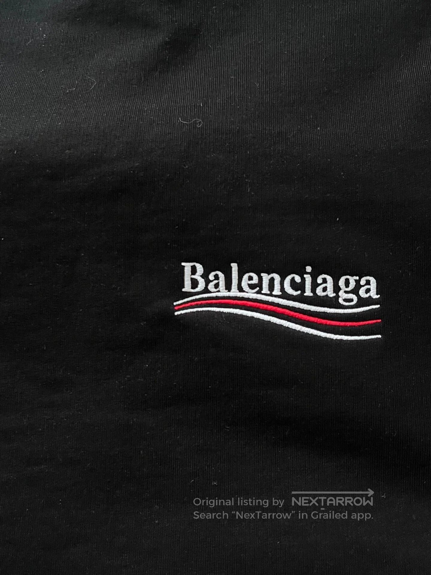 Balenciaga balenciaga embroidered logo black sweatshirt. Size US L / EU 52-54 / 3 - 3 Thumbnail