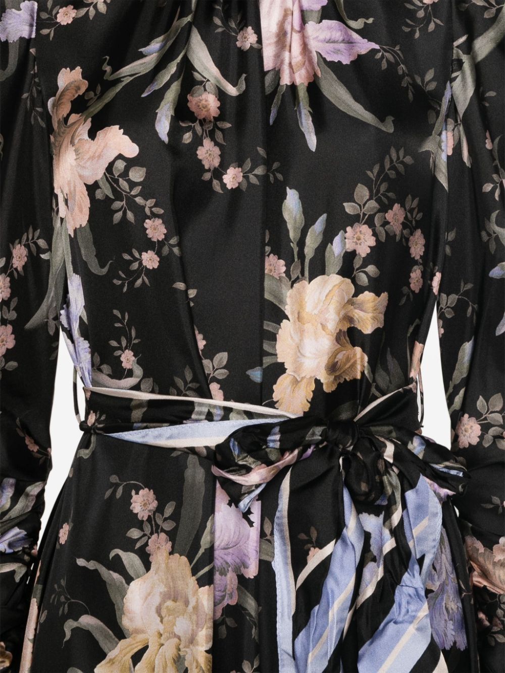 Zimmermann o1s22i1n1024 Floral Print Eden Midi Dress in Black Size M / US 6-8 / IT 42-44 - 5 Thumbnail