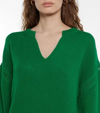 Valentino o1y0326 V-neck Sweater in Green Size S / US 4 / IT 40 - 2 Thumbnail
