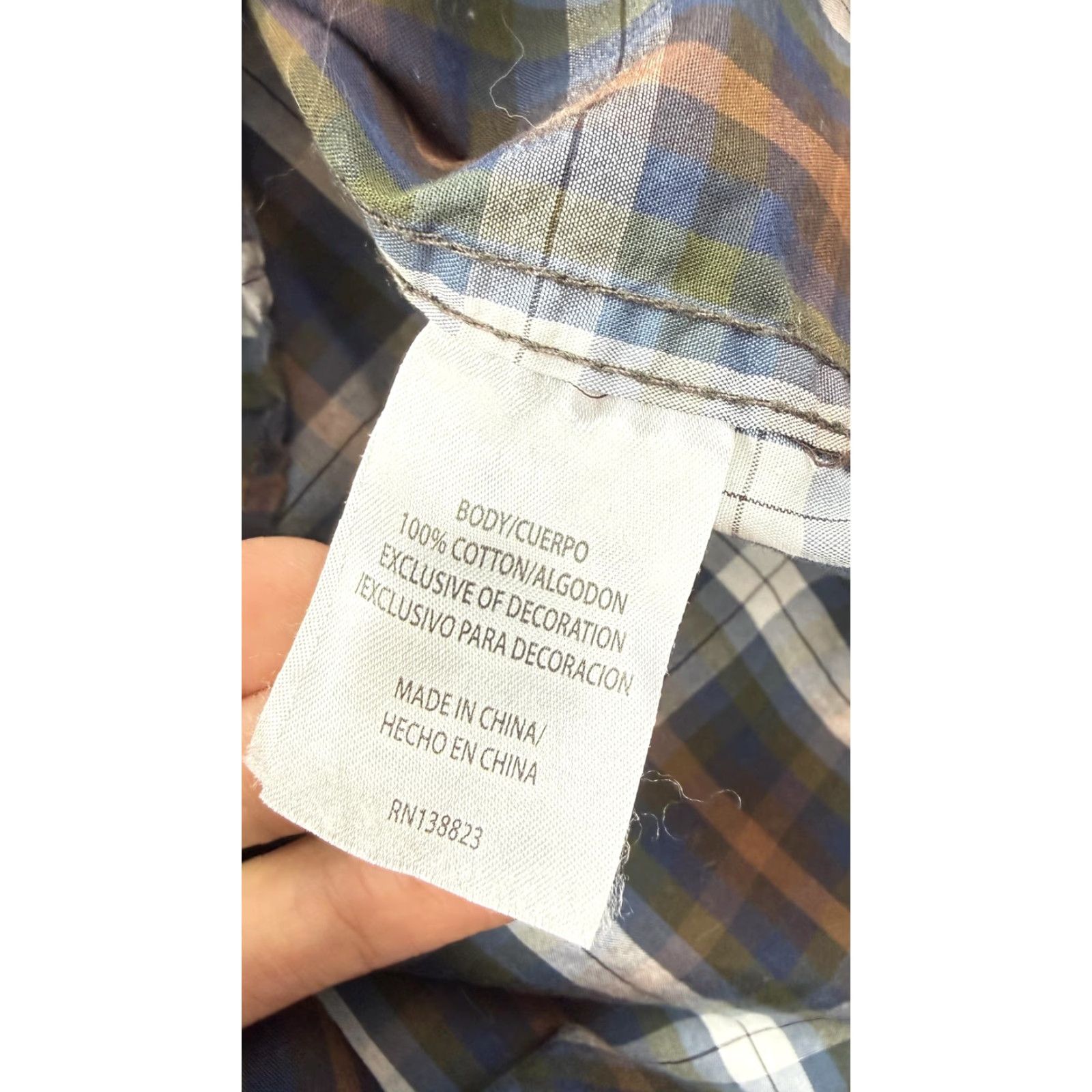 Vintage Moon Shine Spirit Shirt Mens Large Blue Plaid Western Snap Pearl Button Shirt Size US L / EU 52-54 / 3 - 6 Thumbnail