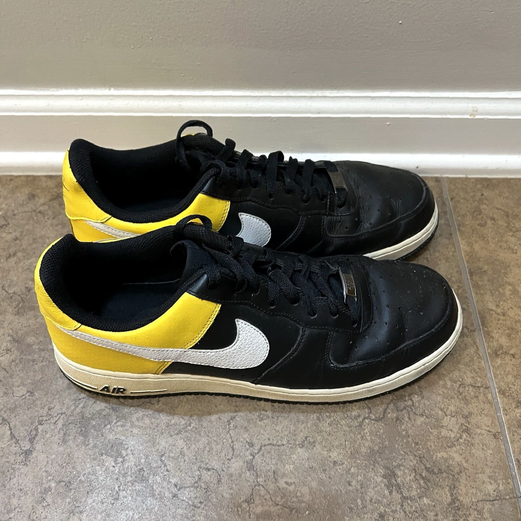Nike Vintage Nike Air Force 1 AF-1 ‘82 Low Premium Sneakers Men's Size 11.5 Yellow Retro 90s Size US 12 / EU 45 - 3 Thumbnail