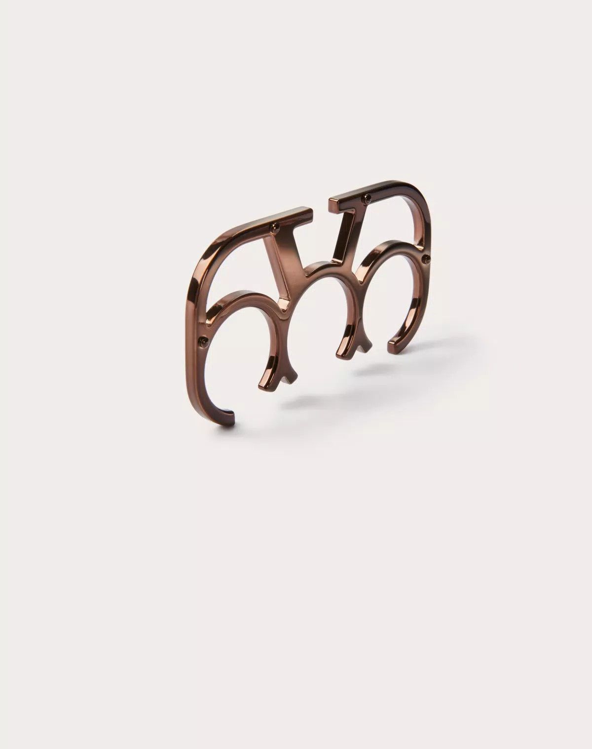 Valentino oc11z0625 Size:M/Vlogo Metal Ring Set in Chocolate/Brown Size ONE SIZE - 3 Thumbnail
