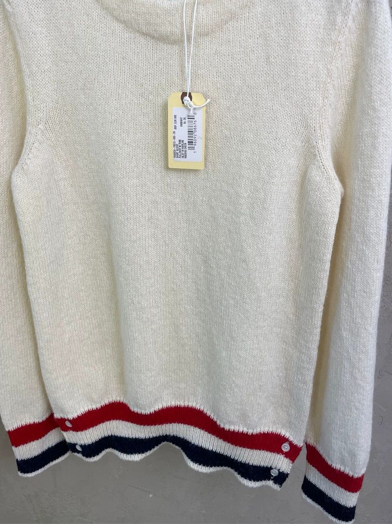 Thom Browne Thom browne Size 00 Beige hem colorful stripe round-neck w Size US XXS / EU 40 - 3 Thumbnail