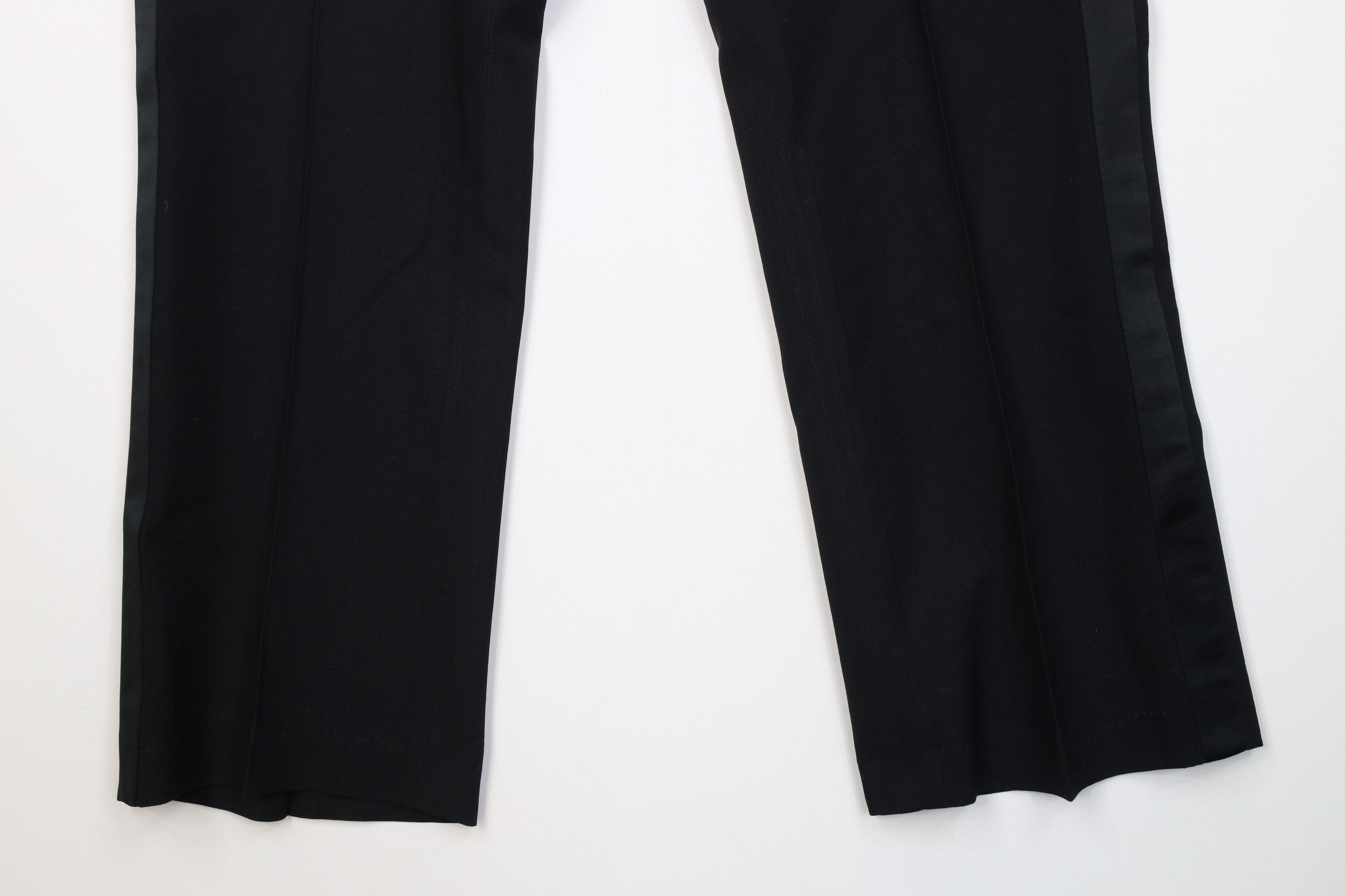 Vintage Vintage 50s 60s Flared Rayon Gabardine Wool Tuxedo Pants USA Size US 34 / EU 50 - 4 Thumbnail