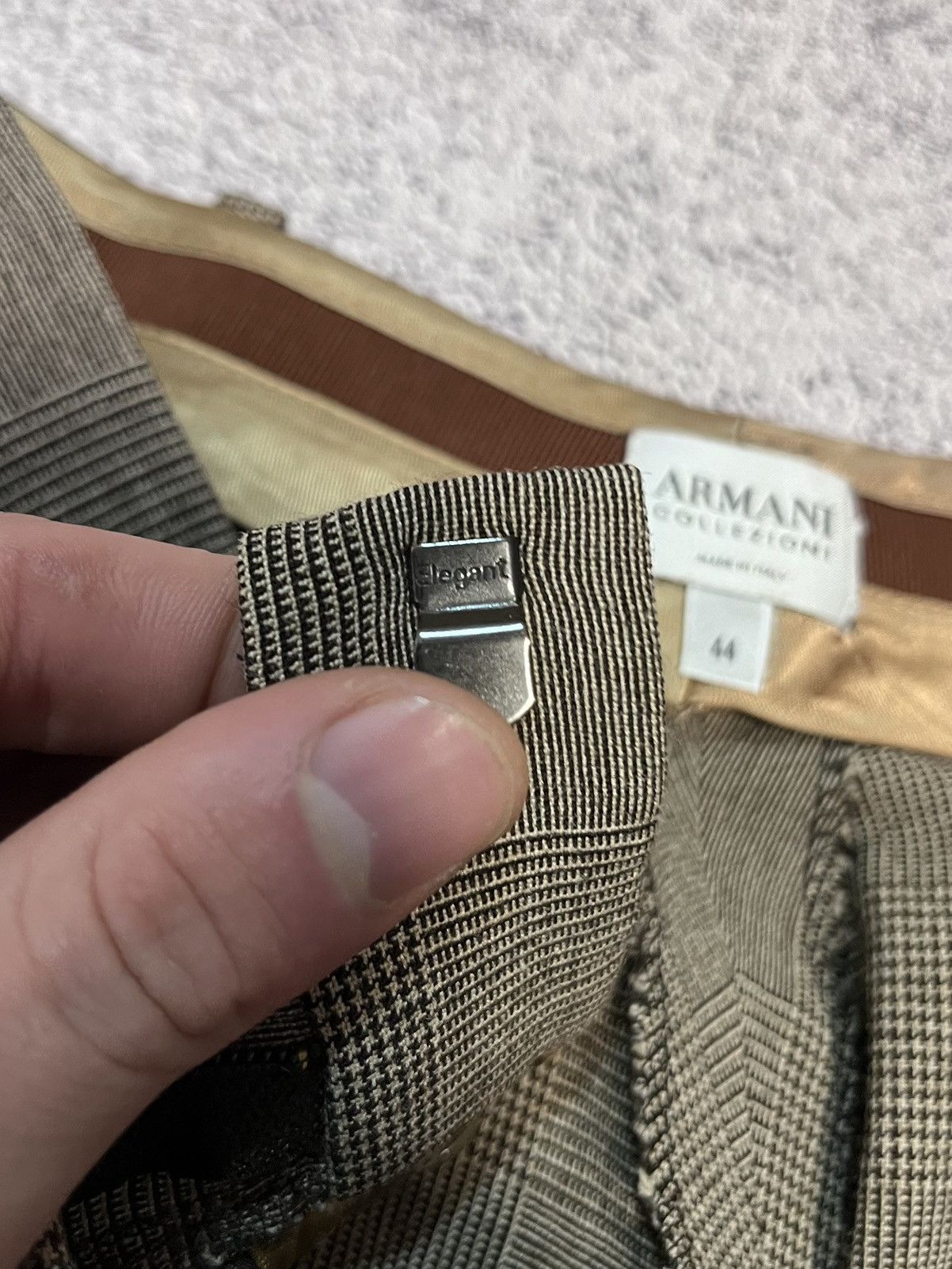 Armani Collezioni Armani Collezioni Plaid Wool Dress Pants Check Trousers Size 30" / US 8 / IT 44 - 6 Thumbnail