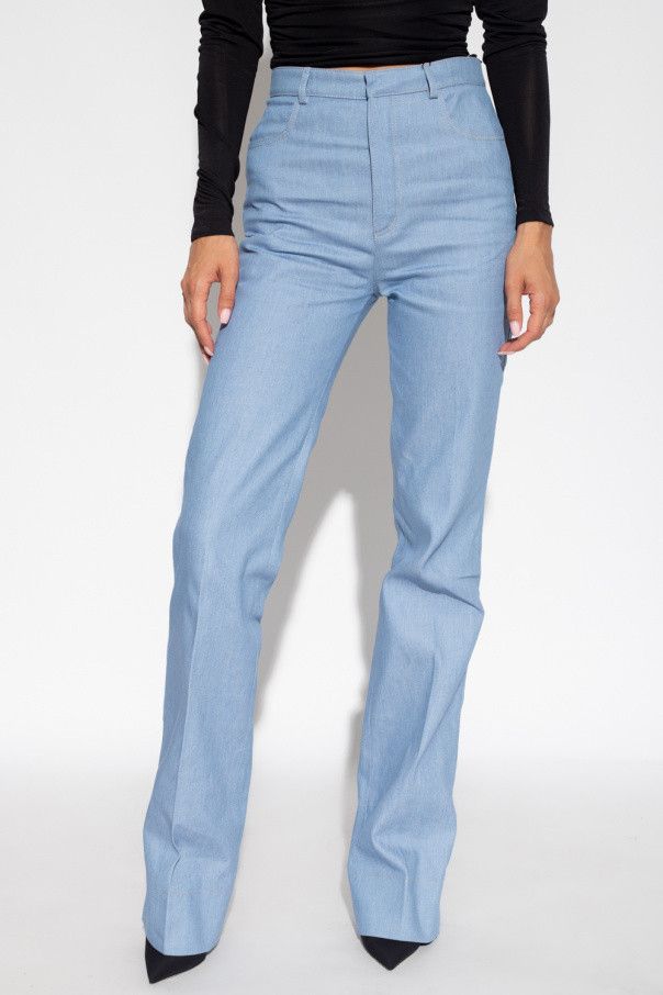 Saint Laurent Paris o1s1wg111024 Flared Pants in Sky Blue Denim in Blue Size 27" / US 4 / IT 40 - 3 Thumbnail