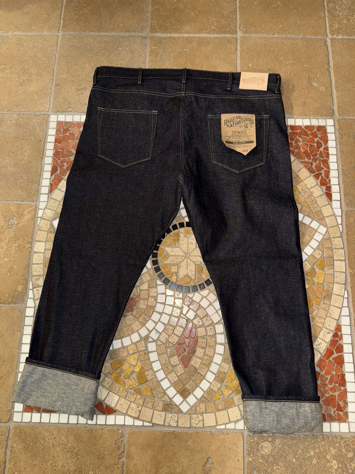 Railcar Fine Goods Railcar Fine Goods Spikes Taper Leg Japanese Nep Denim NWT Size US 44 / EU 60 - 5 Thumbnail