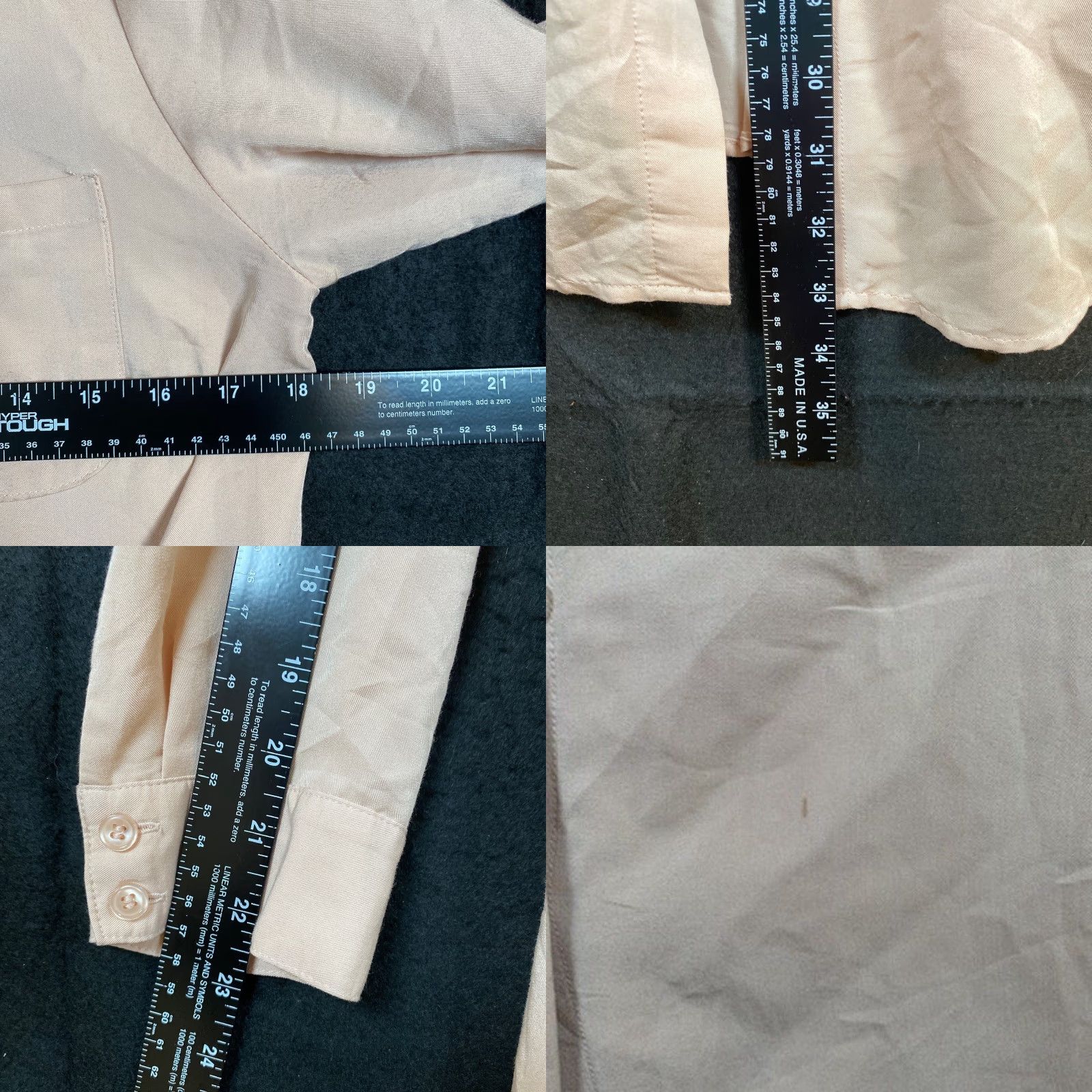 Vintage Chicos Womens Shirt Light Peach Oversized Collared Button Down Roll Sleeve 0 Size S / US 4 / IT 40 - 8 Thumbnail