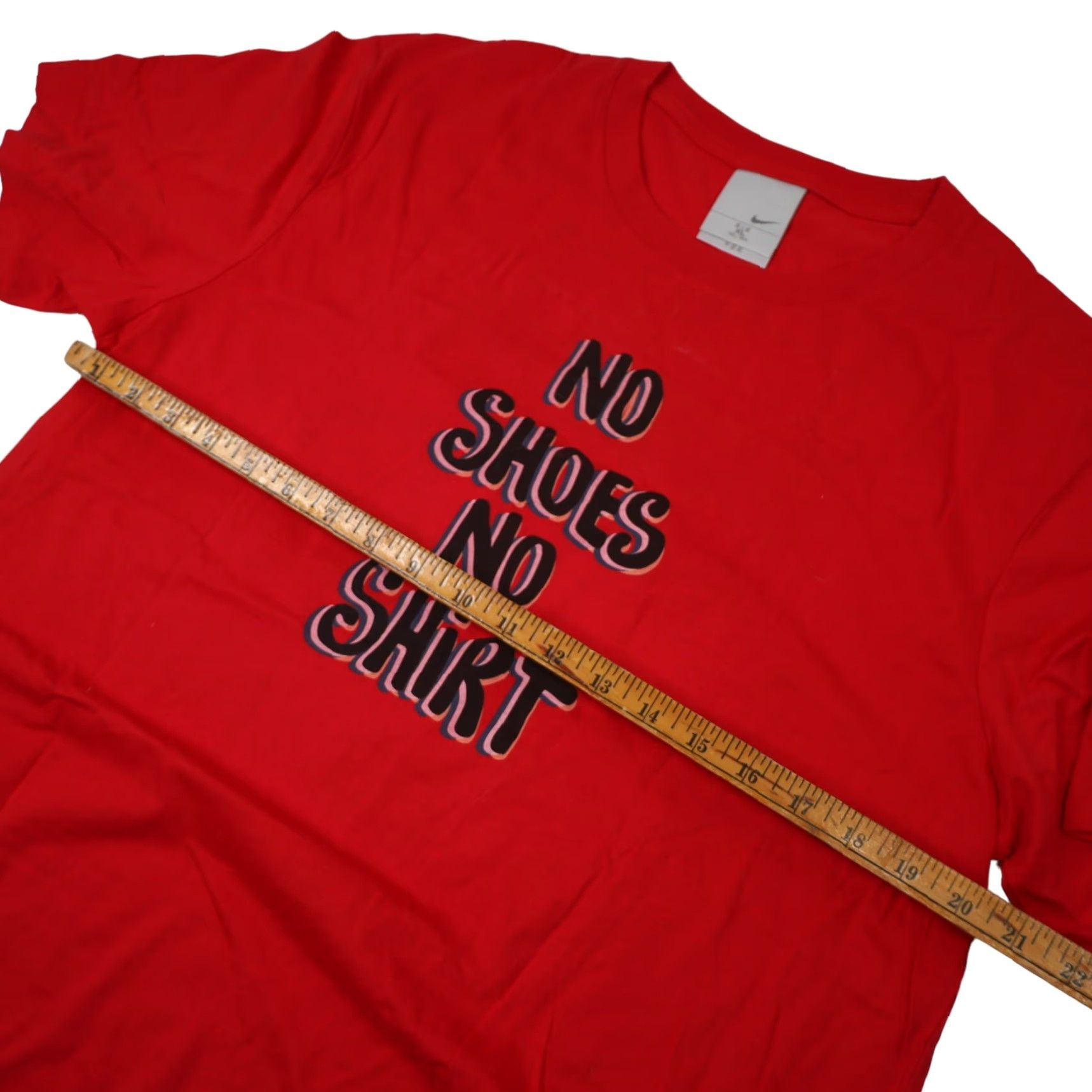 Nike VINTAGE Nike No Shoes, No Shirt, No Problem Surf Graphic Mens XL T Shirt Red Size US XL / EU 56 / 4 - 4 Thumbnail