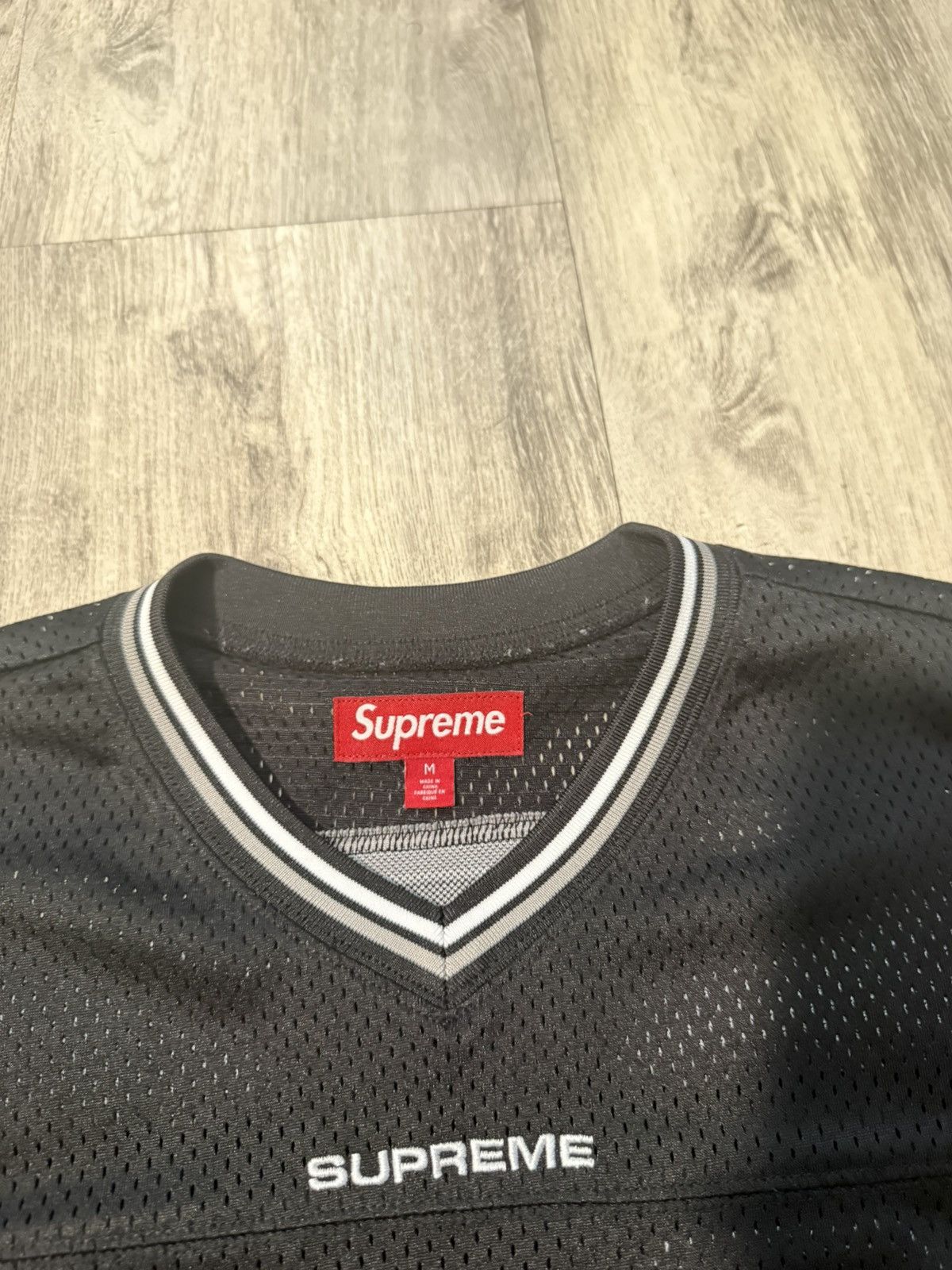 Supreme Supreme Jacquard Rib Football Jersey Black Large Size US M / EU 48-50 / 2 - 5 Thumbnail