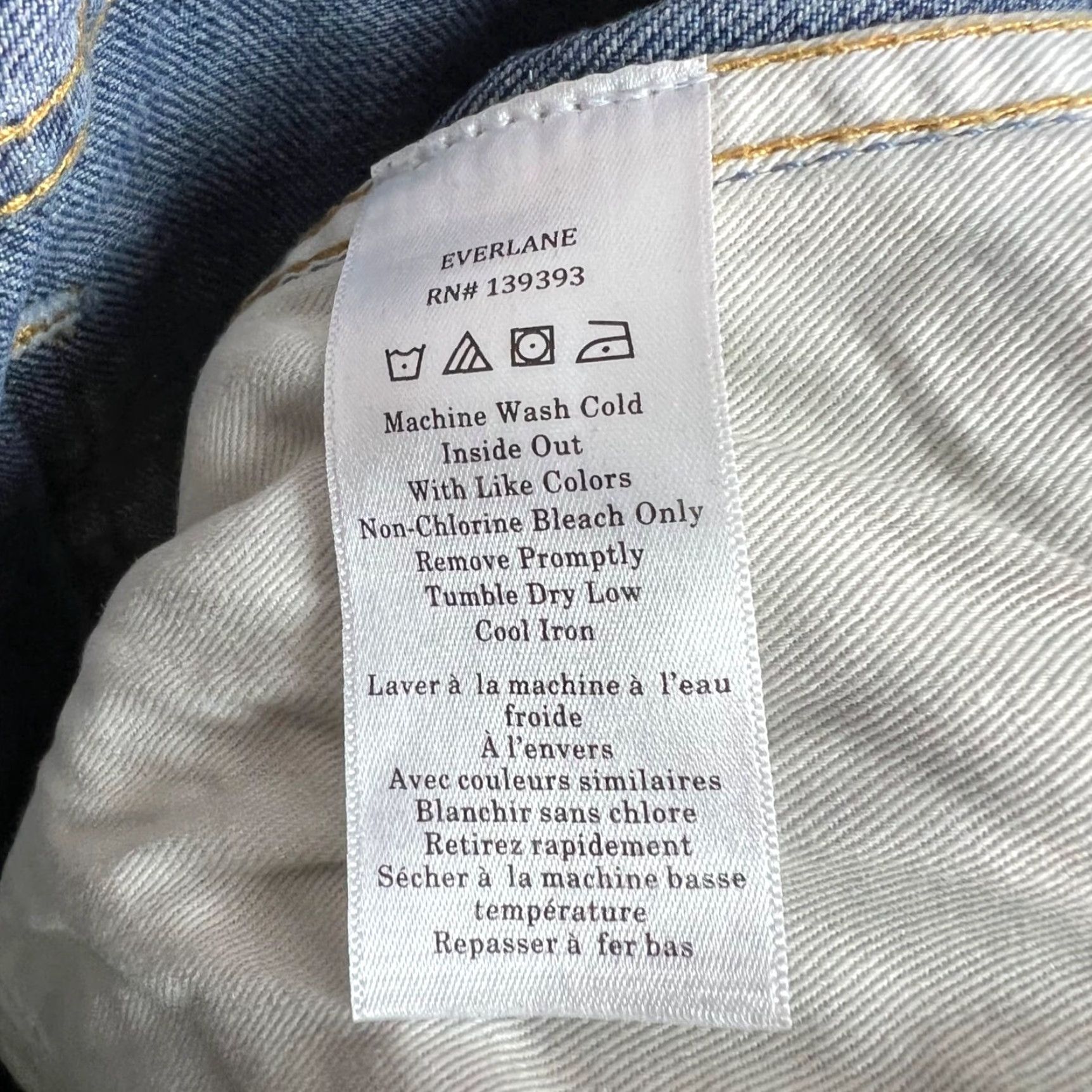 Everlane VINTAGE Everlane Women's High-Waisted Straight Leg Denim Jeans 32x27 Blue Cotton Size 24" / US 00 / IT 34 - 5 Thumbnail