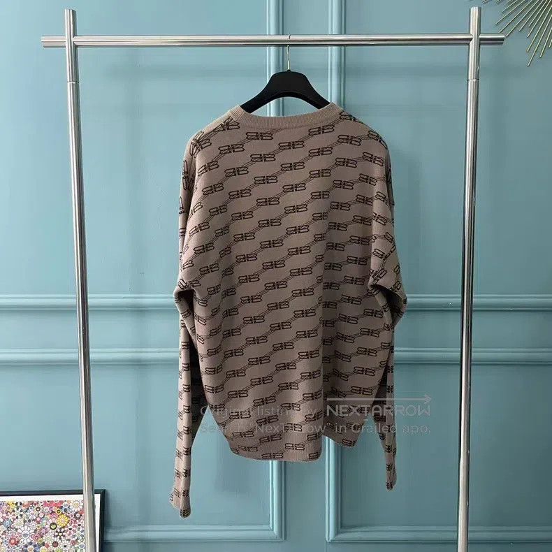 Balenciaga Balenciaga Khaki lock logo knit sweater Size US M / EU 48-50 / 2 - 2 Thumbnail