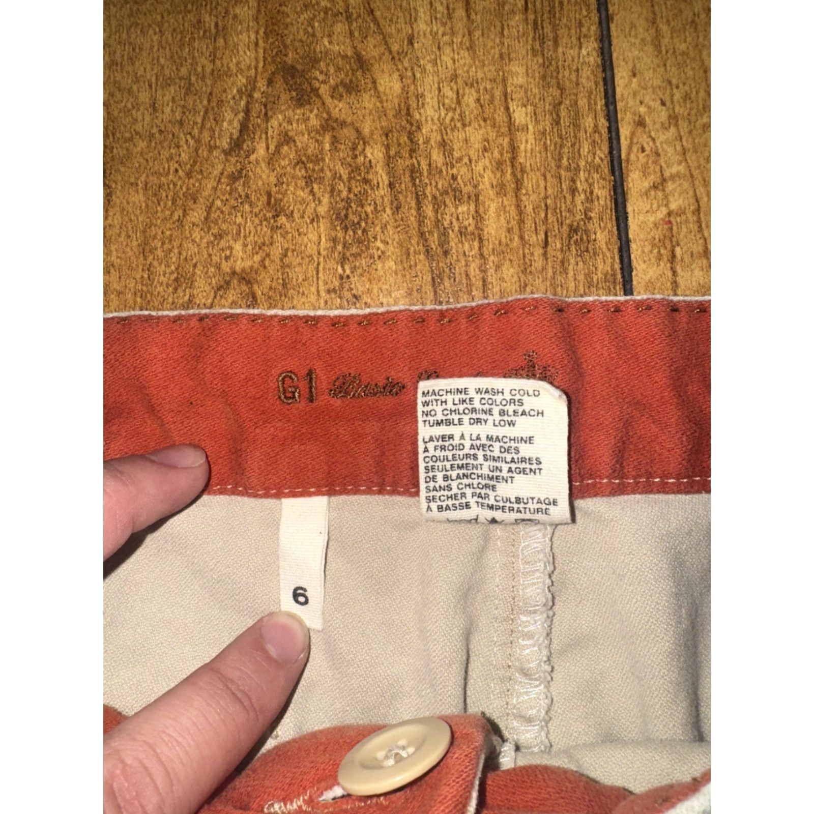 Anthropologie VINTAGE G1 Basic Goods Pants Cropped Tie Drawstring Pockets Cuffed Tan 6 Women Cropped Pants Casual Size 28" / US 6 / IT 42 - 4 Thumbnail
