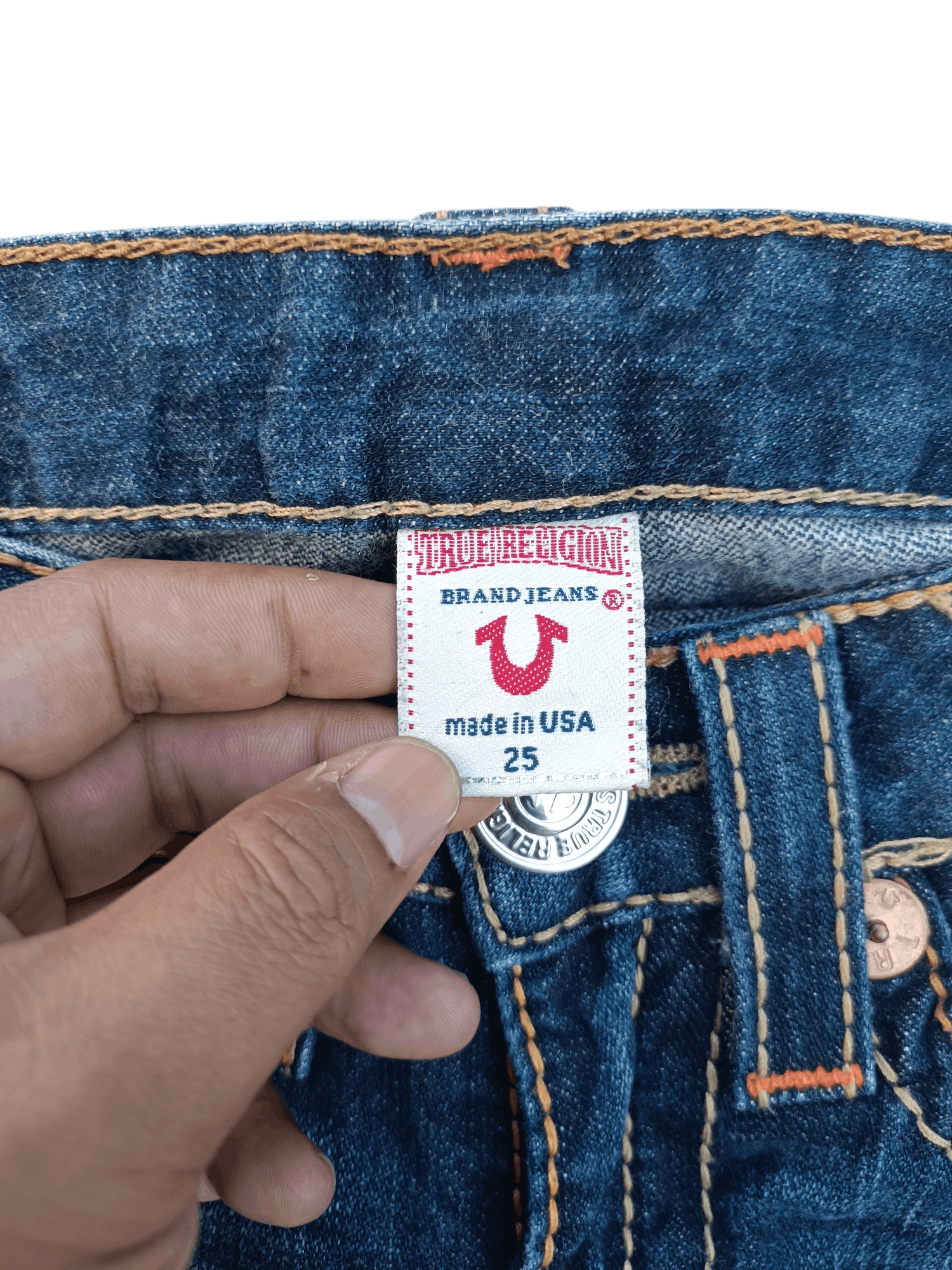 True Religion × Vintage True Religion Rainbow Joey Flare Jeans TR017 Size 27" / US 4 / IT 40 - 12 Thumbnail