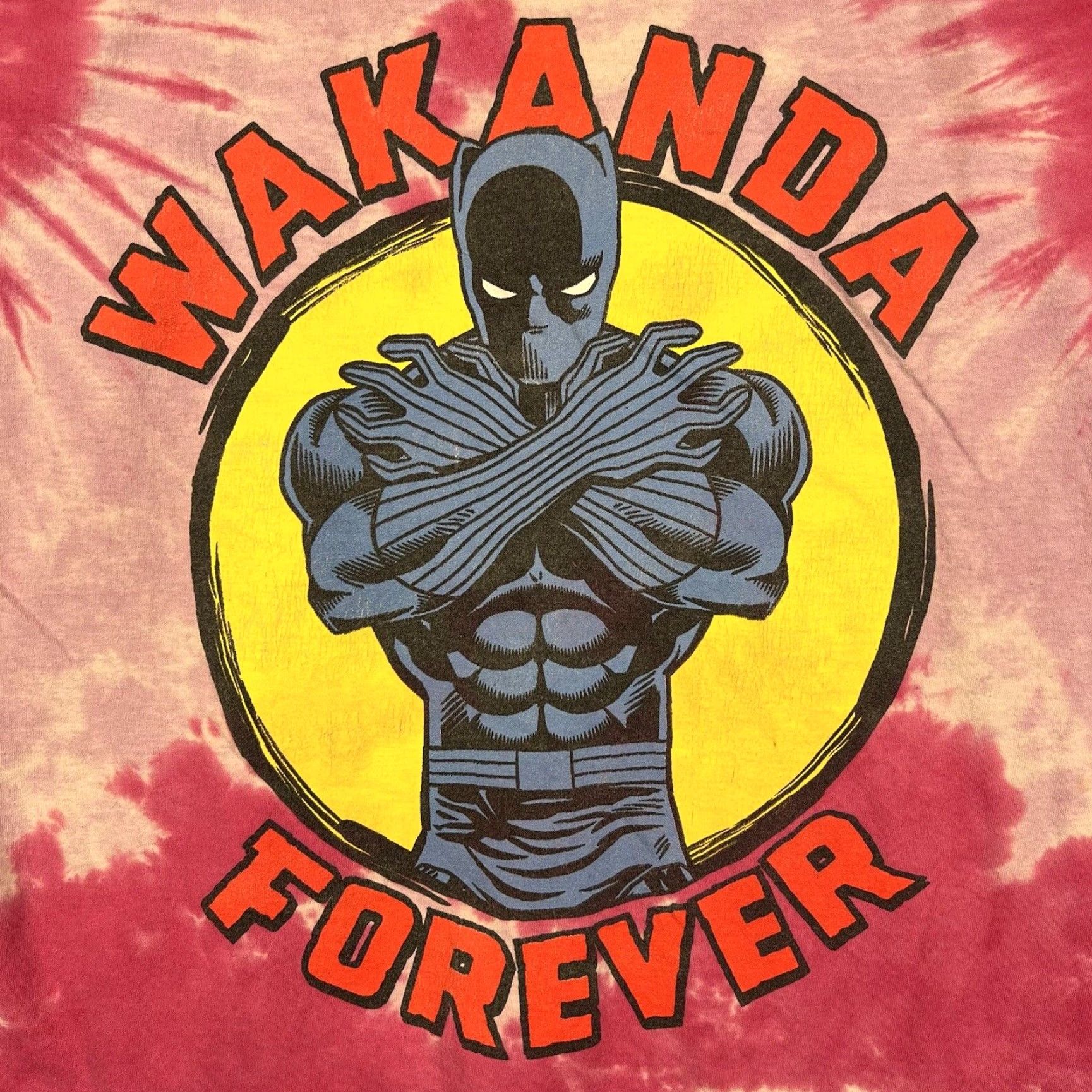 Vintage VINTAGE Marvel Wakanda Forever Movie T-Shirt Womens Size 1X 100% Cotton Tie Dye Size XL / US 12-14 / IT 48-50 - 5 Thumbnail