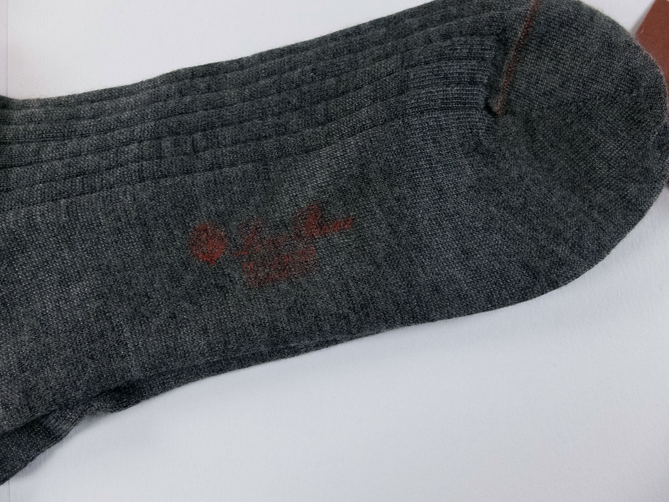 Loro Piana 3 pairs LORO PIANA green gray cashmere long socks Medium Size ONE SIZE - 6 Thumbnail