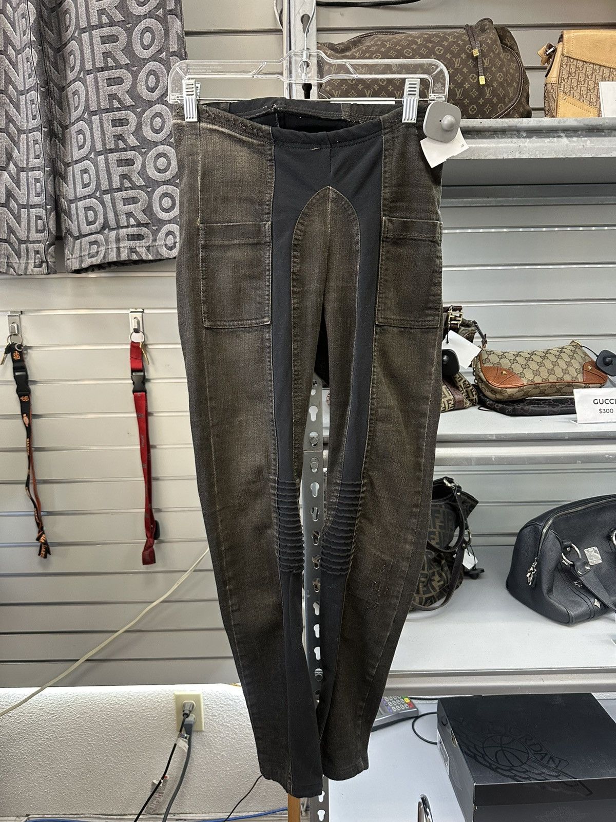 Rick Owens Drkshdw RICK OWENS DRKSHDW olmar Biker Leggings Mirta Pants MEDIUM Size 26" / US 2 / IT 38 - 1 Thumbnail