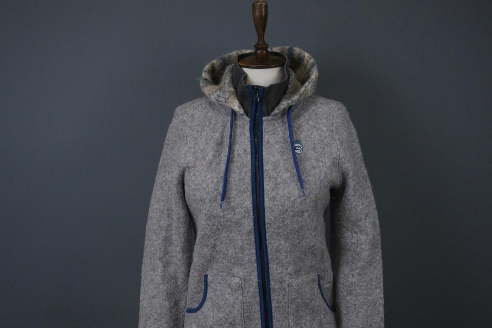 Designer E9 Planet Listen To The Nature Hooded Full Zip Fleece Jacket Size M / US 6-8 / IT 42-44 - 2 Thumbnail