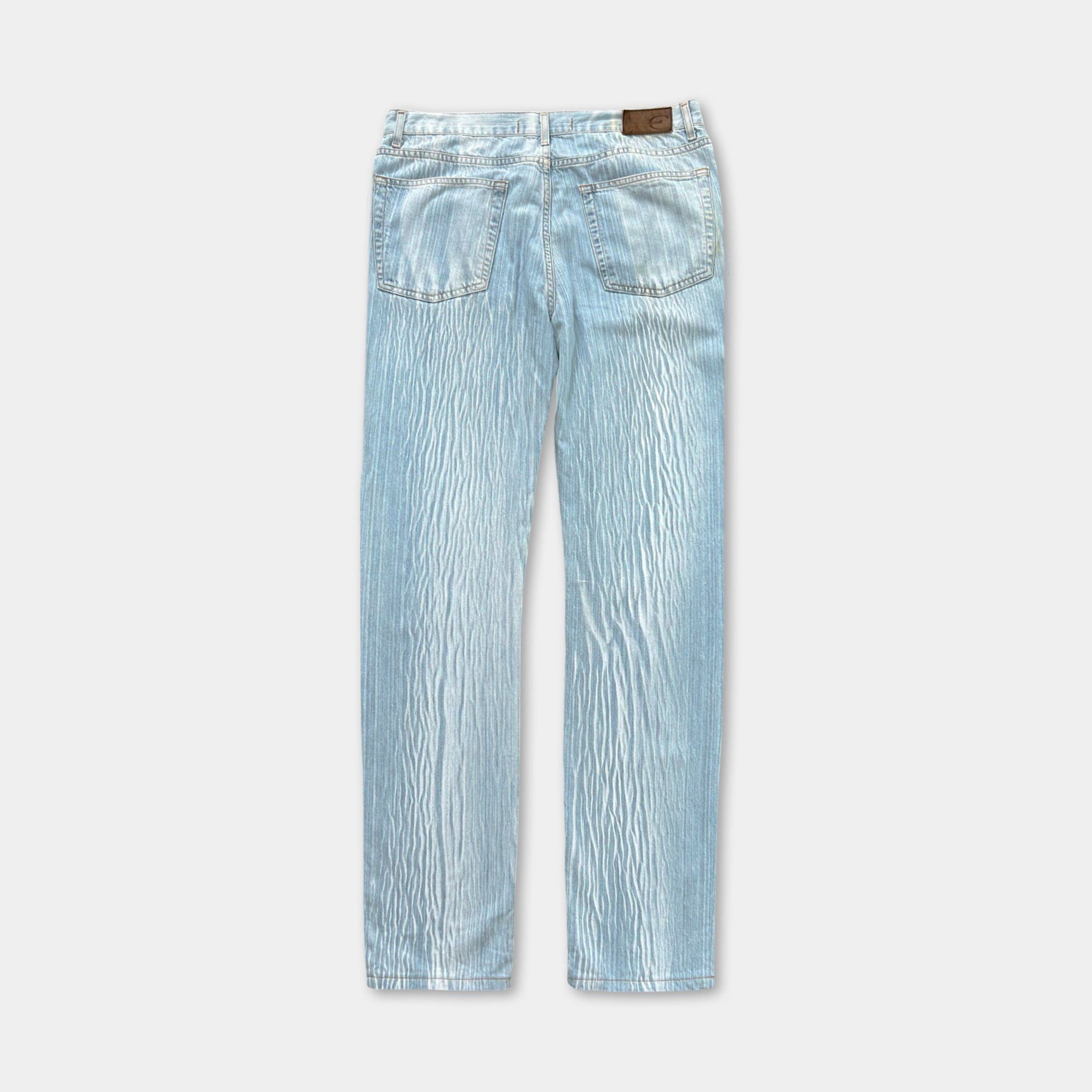 Just Cavalli Just Cavalli Blue Wood Effect Pants Size US 32 / EU 48 - 4 Thumbnail
