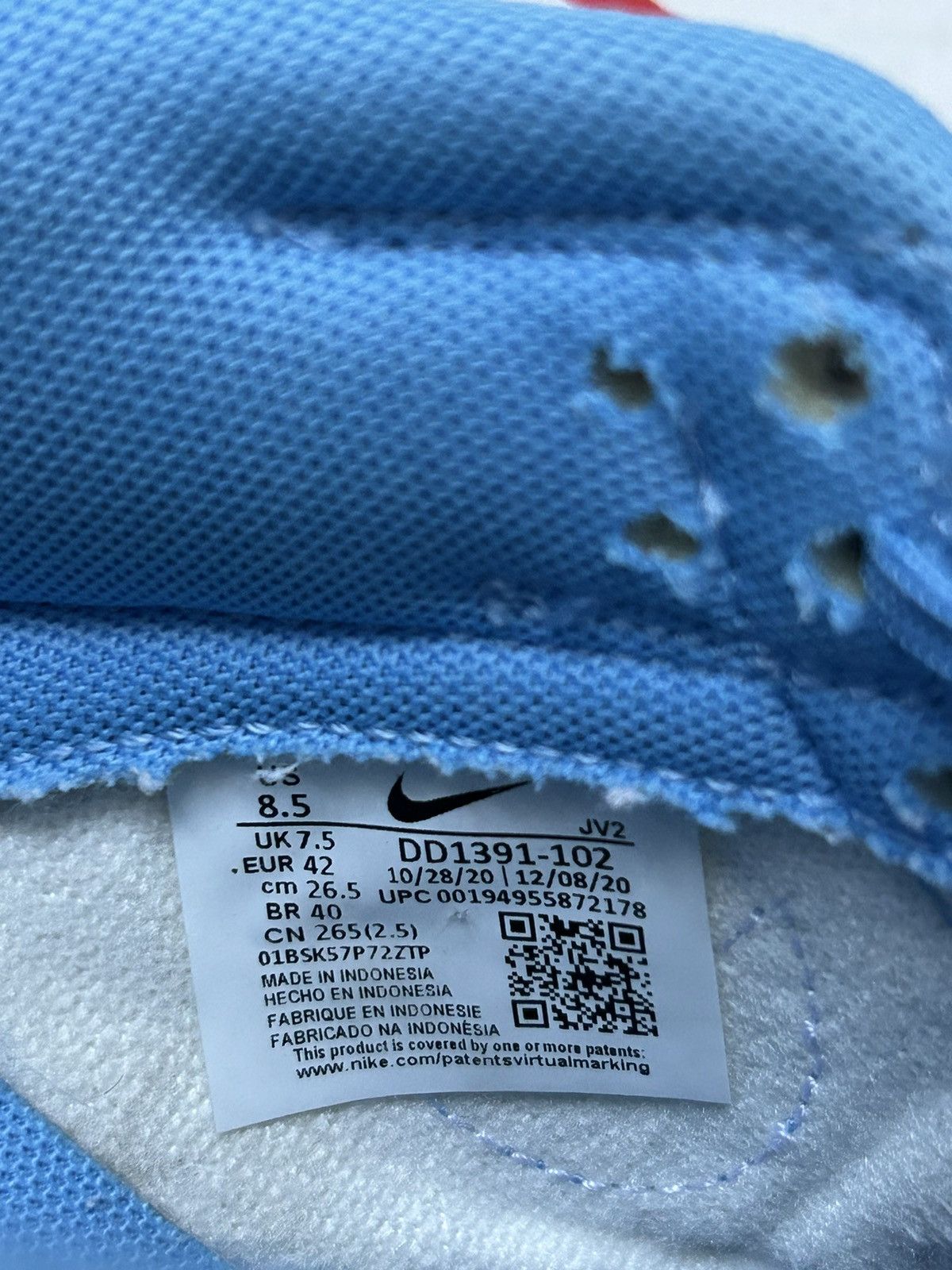 Nike NIKE DUNK LOW UNC (2021) Size US 8.5 / EU 41-42 - 7 Thumbnail