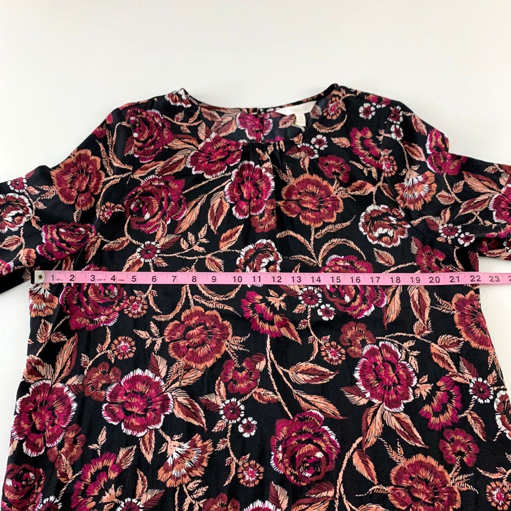 Bell A Glow Blouse Shirt Floral Black Pink Bell Sleeve Maternity L Womens Size L / US 10 / IT 46 - 4 Thumbnail