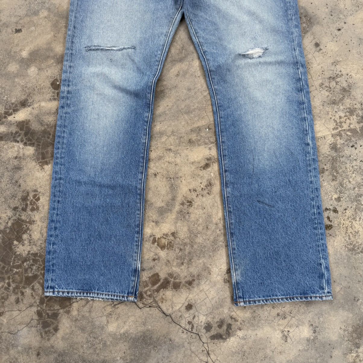 Japanese Brand VINTAGE GU STRAIGHT FADED RIPPEP JEAN DENIM PANTS Size US 36 / EU 52 - 3 Thumbnail