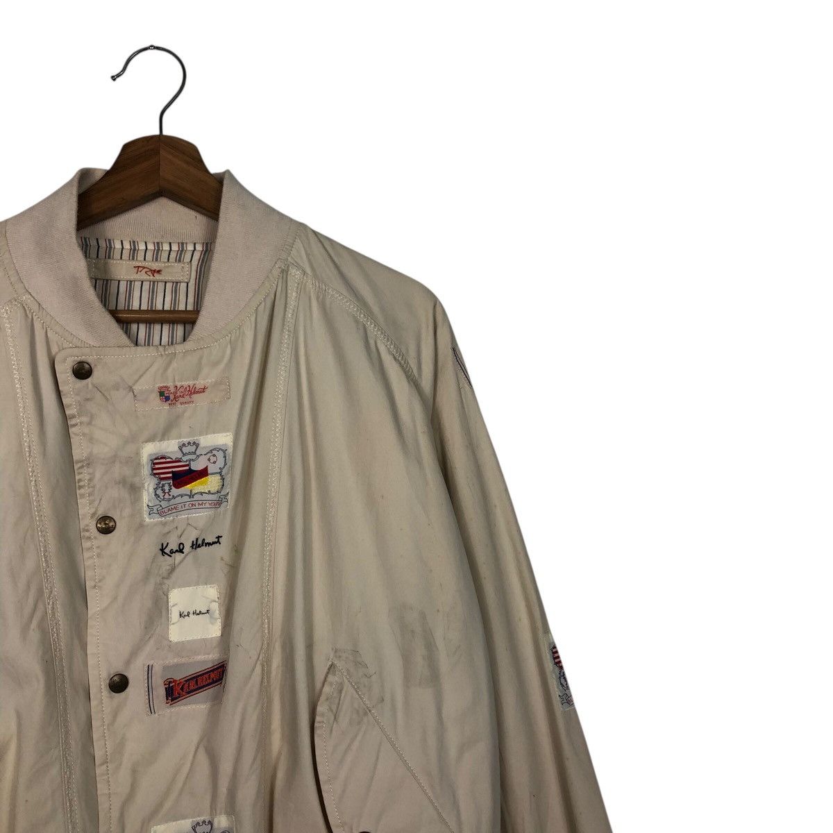 Japanese Brand 📌Vintage Bomber Jacket Karl Helmut Patches Issey Miyake Size US L / EU 52-54 / 3 - 7 Thumbnail