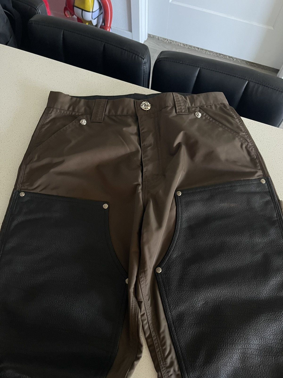 Chrome Hearts Chrome Hearts Brown Carpenter Double Knee Pants Size US 32 / EU 48 - 2 Thumbnail