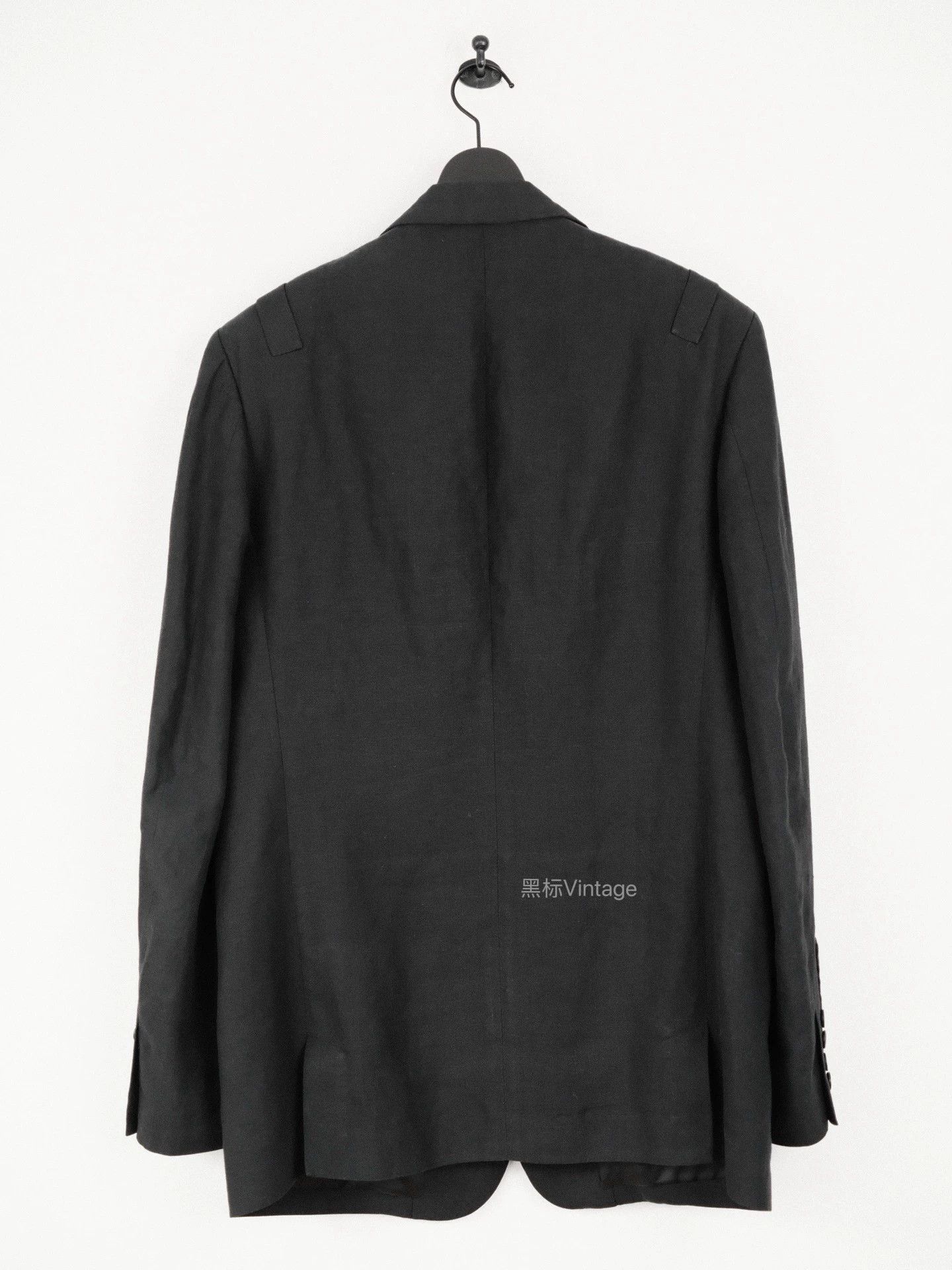 Yohji Yamamoto Yohji Yamamoto 14ss Rainy Leather Trim Linen Blazer Size US L / EU 52-54 / 3 - 2 Thumbnail