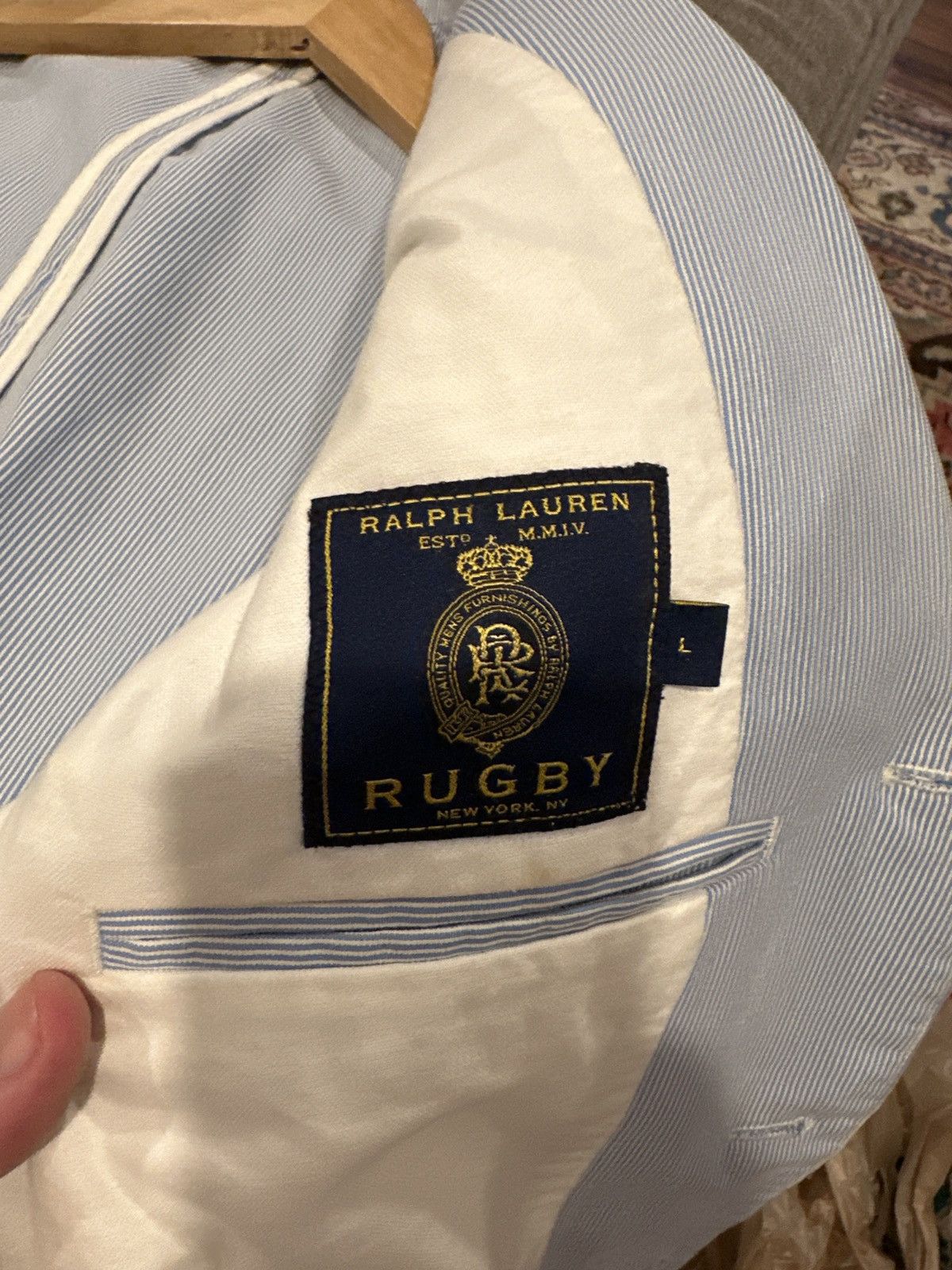 Rugby Ralph Lauren Ralph Lauren rugby vintage seersucker jacket size large Size 42S - 3 Thumbnail