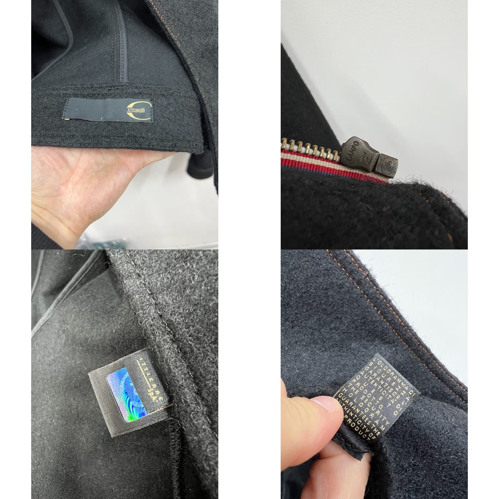 Roberto Cavalli Roberto Cavalli Just Cavalli Wool Biker Jacket Leather Details Women's Size M Black "Jacket" Men/Women? Size M / US 6-8 / IT 42-44 - 9 Thumbnail