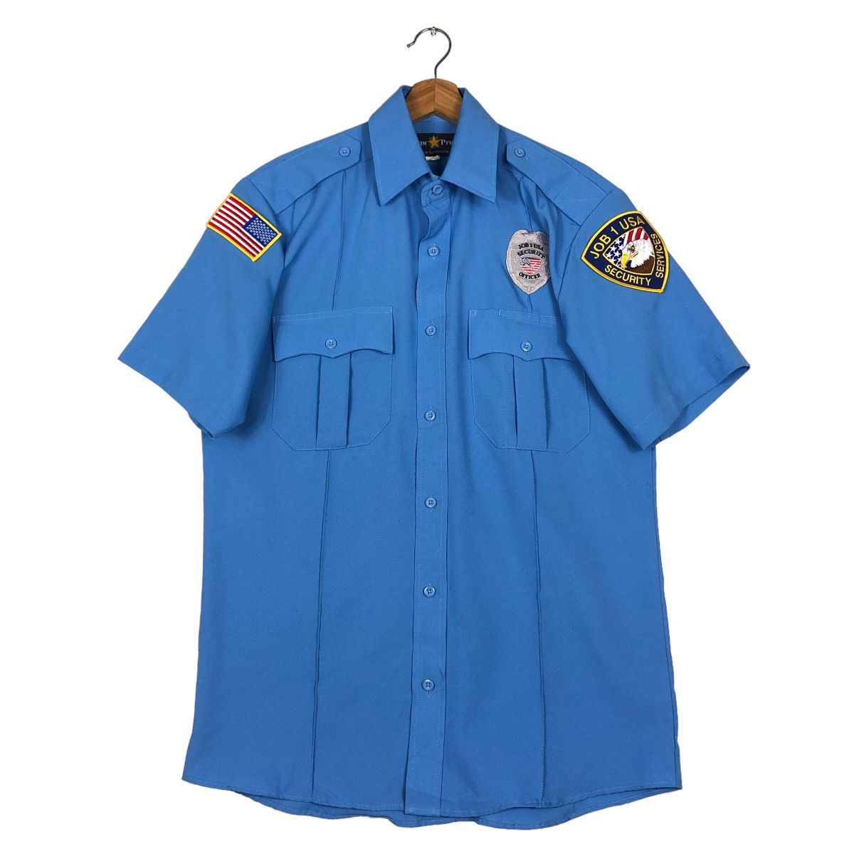 🔥Vintage Work Shirt Uncle Guard Pak Guard Usa Flag Military