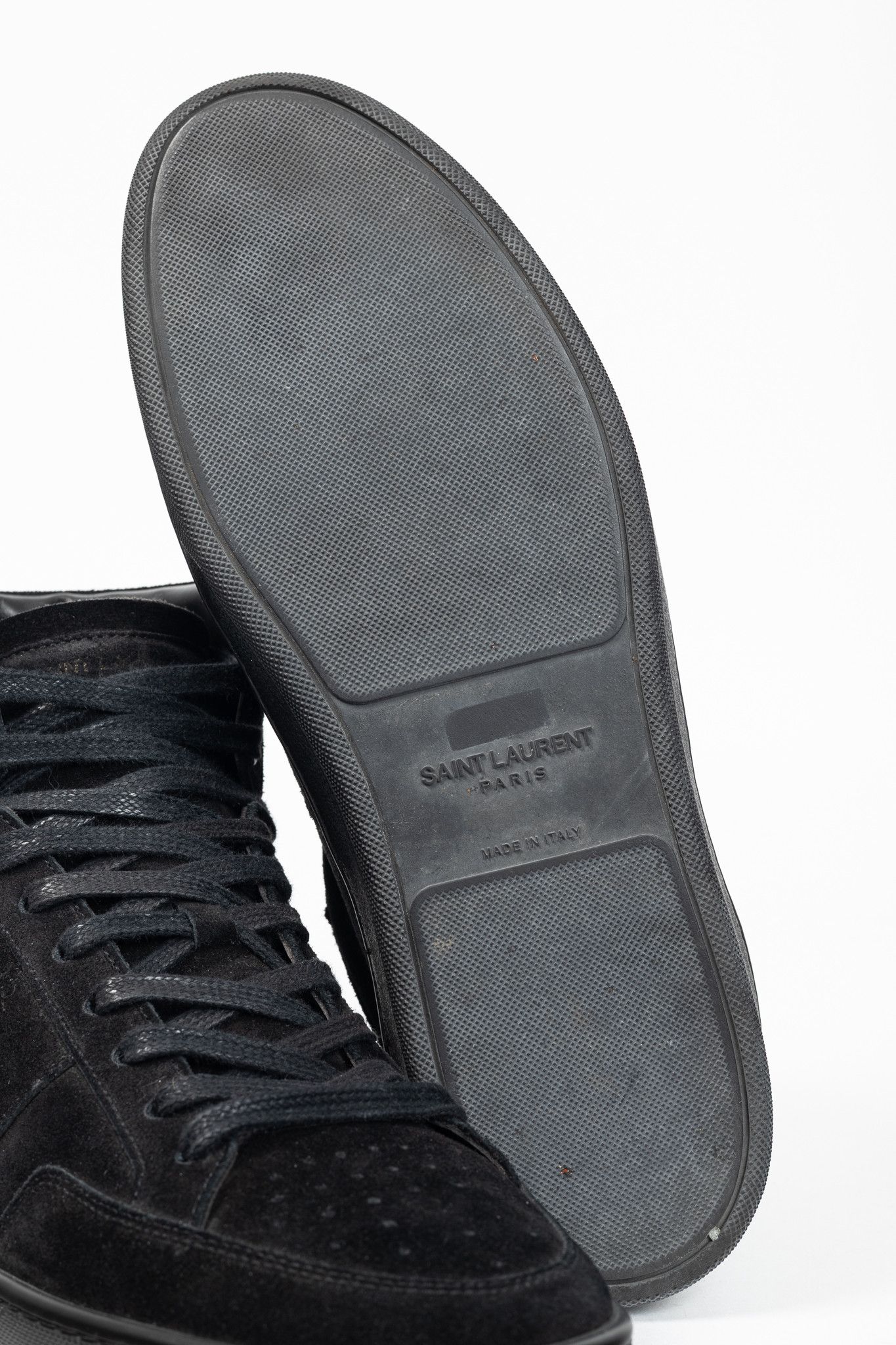 Saint Laurent Paris Saint Laurent SL/10H Suede Court Classic High-Top Sneakers Size US 10 / EU 43 - 5 Thumbnail