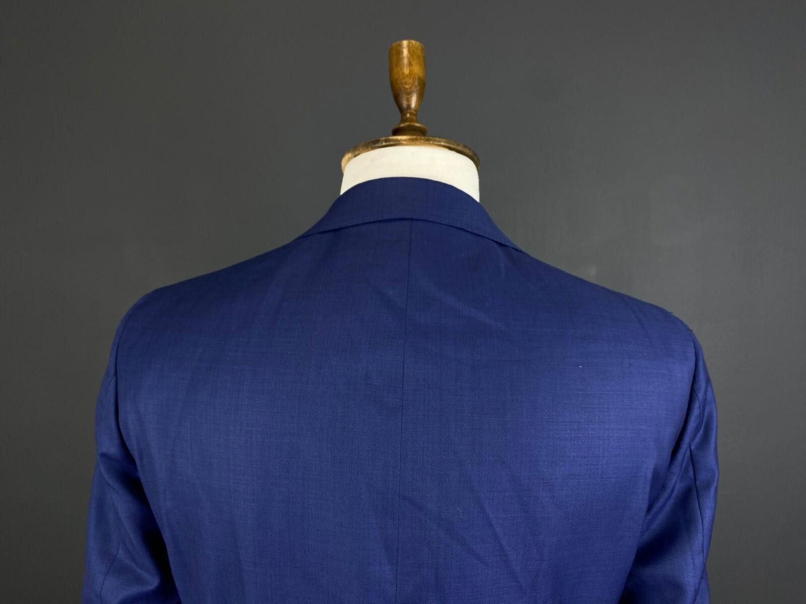 Designer Boggi Milano Icons Blue Wool Two Button Size EU 48 US 38 M Size 40R - 7 Thumbnail