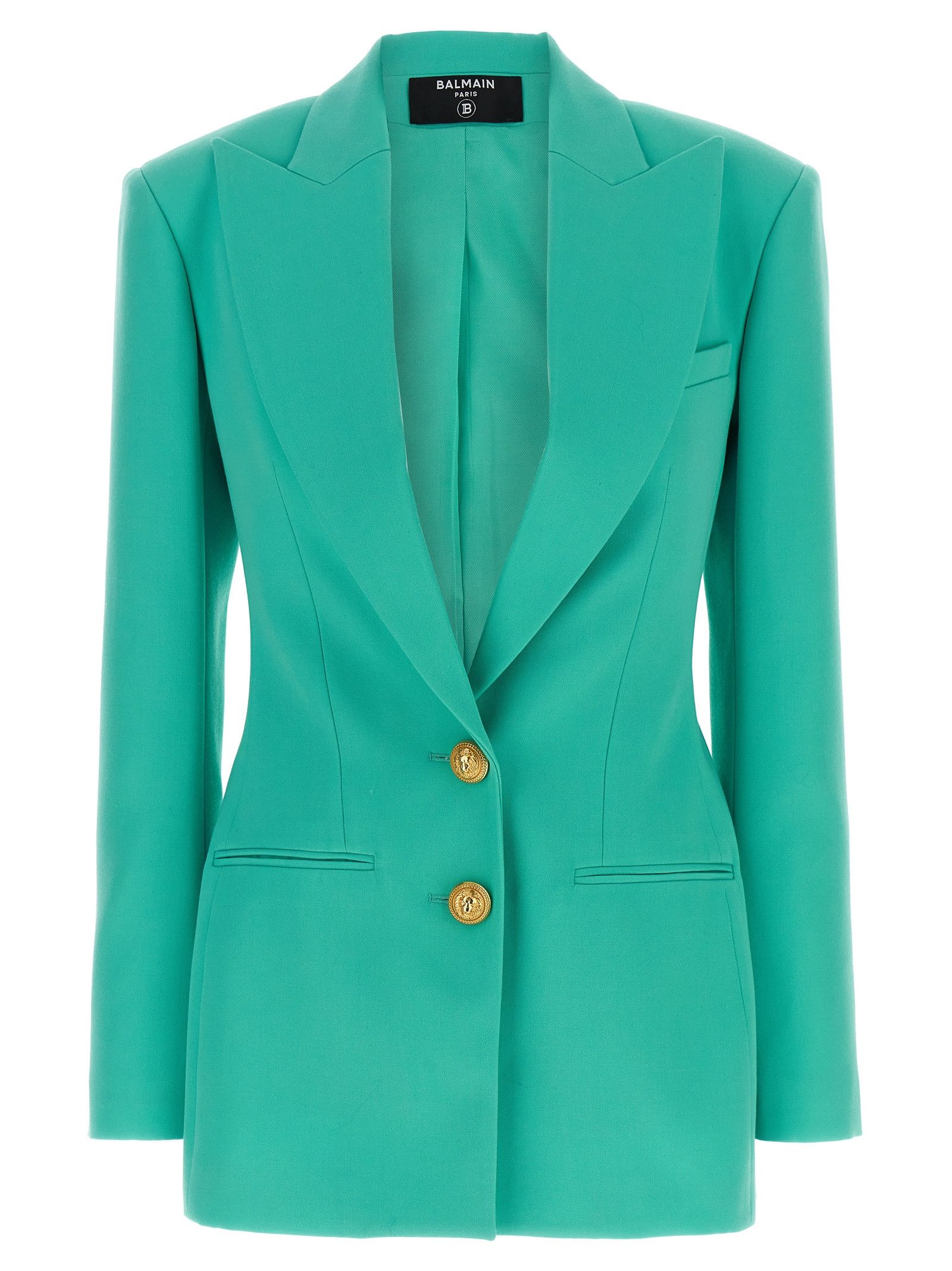 Balmain Logo Button Double-Breasted Blazer Size M / US 6-8 / IT 42-44 - 1 Thumbnail